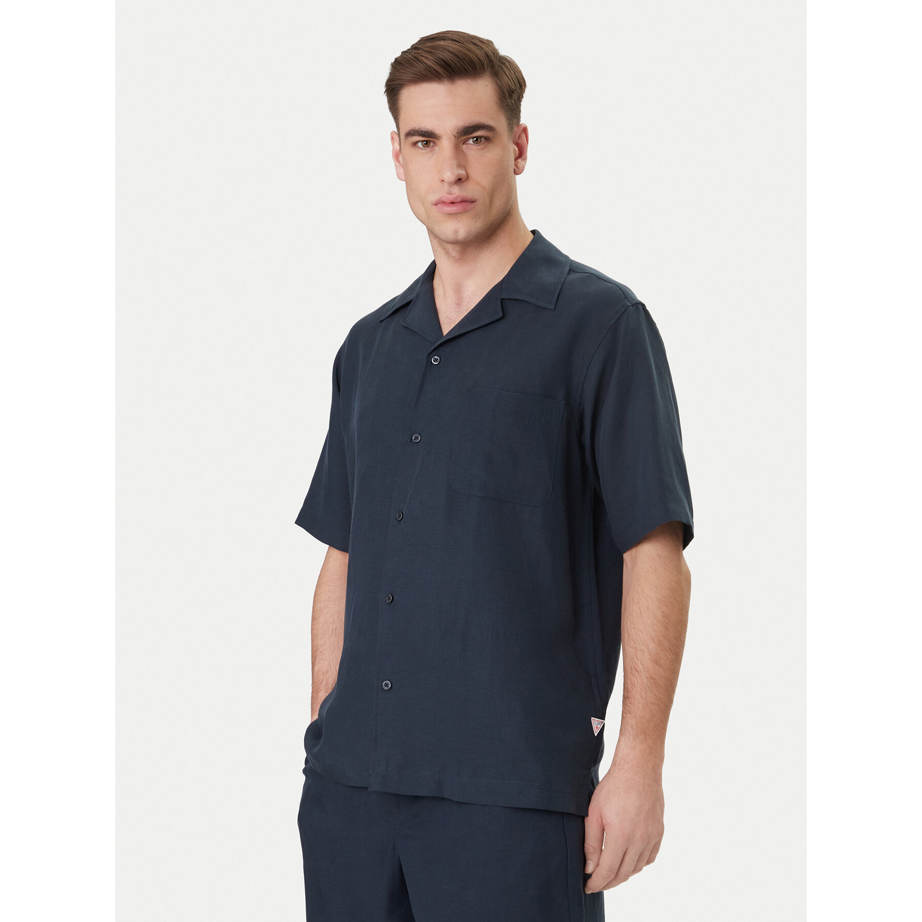 Guess Hemd F6GH01 WN202 Dunkelblau Regular Fit
