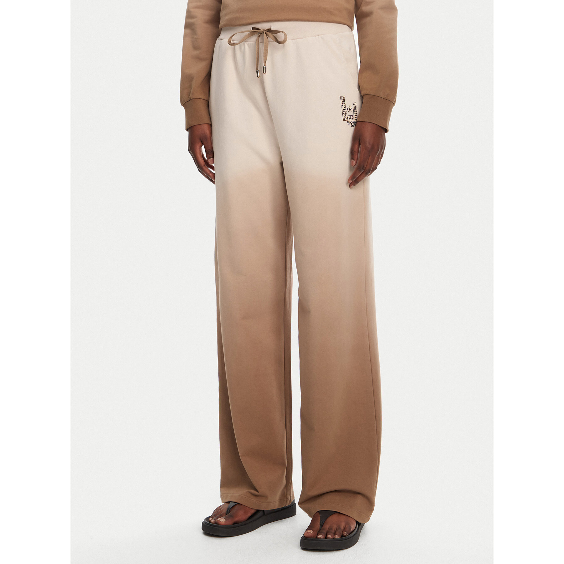 Liu Jo Sport Jogginghose TA5116 FS090 Beige Relaxed Fit