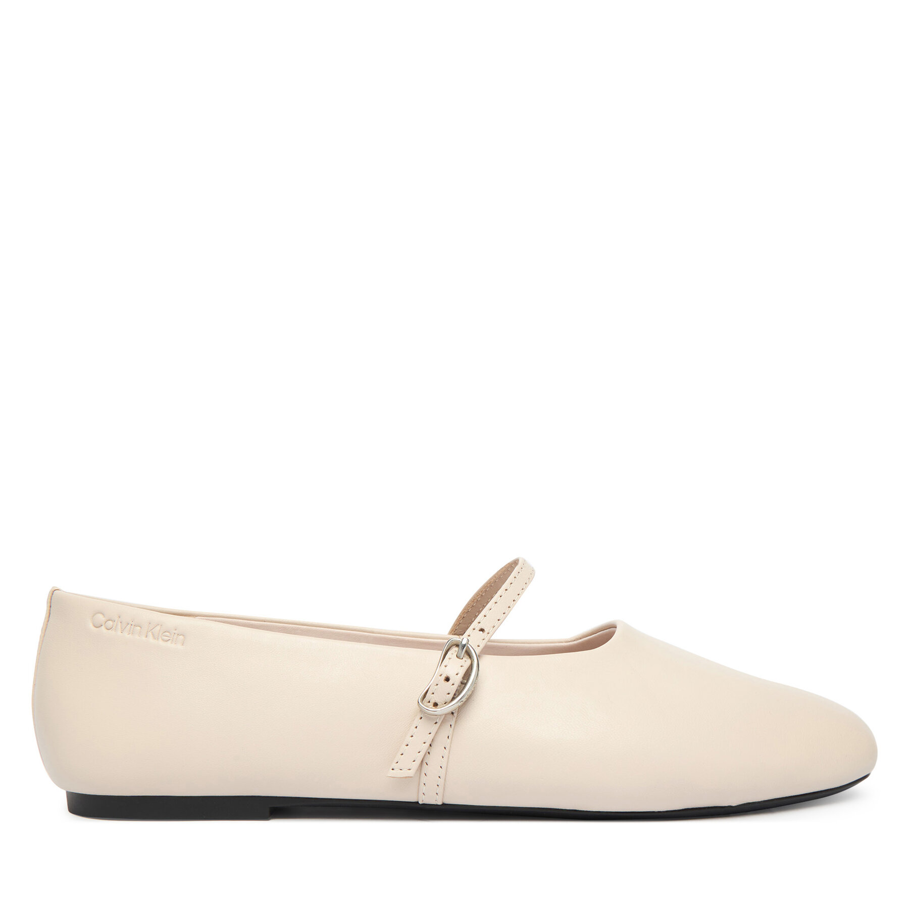 Baleríny Calvin Klein Oblique Ballerina Mj Lth Hdw HW0HW02847 Écru