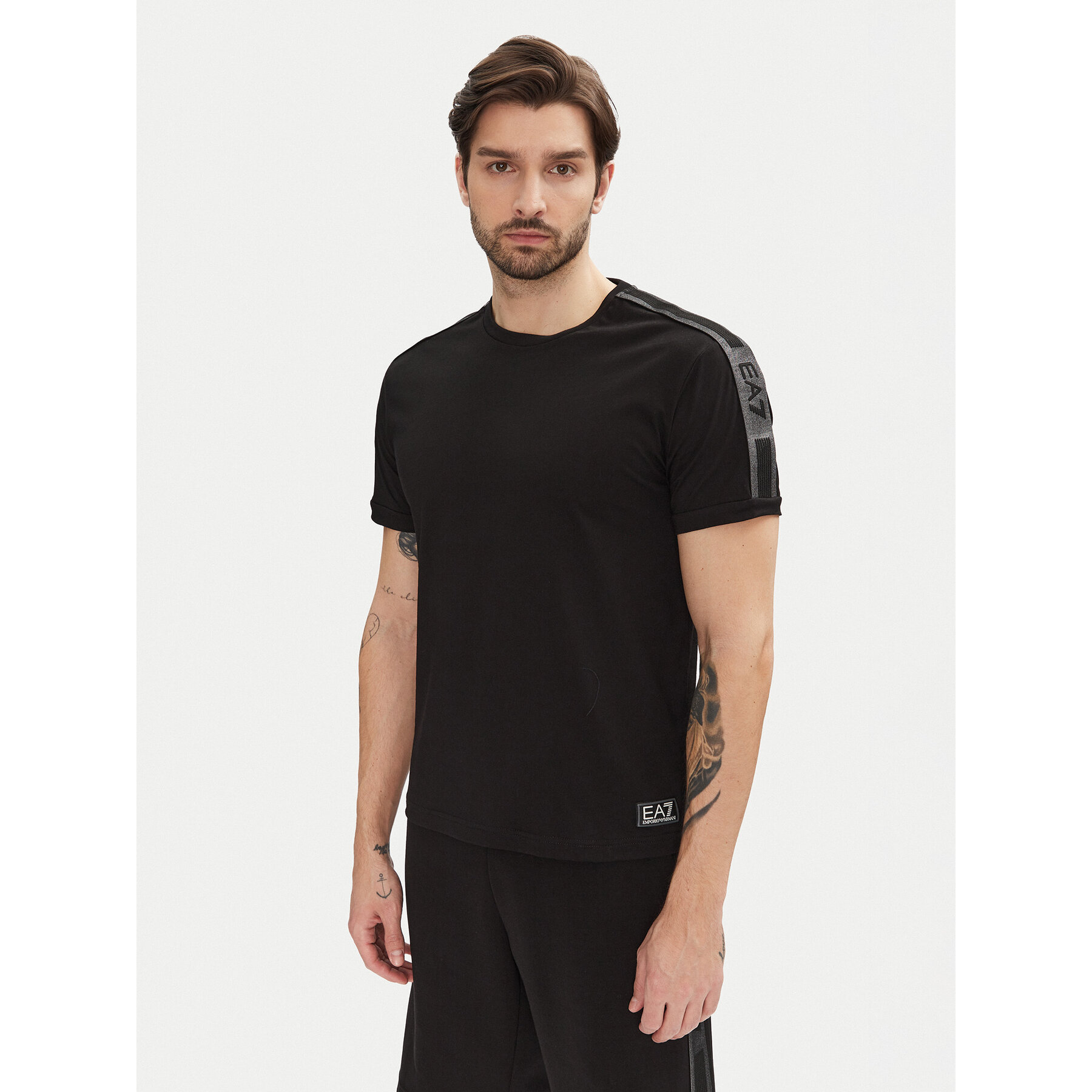 EA7 Emporio Armani Póló 7M000138 AF10375 UC001 Fekete Regular Fit