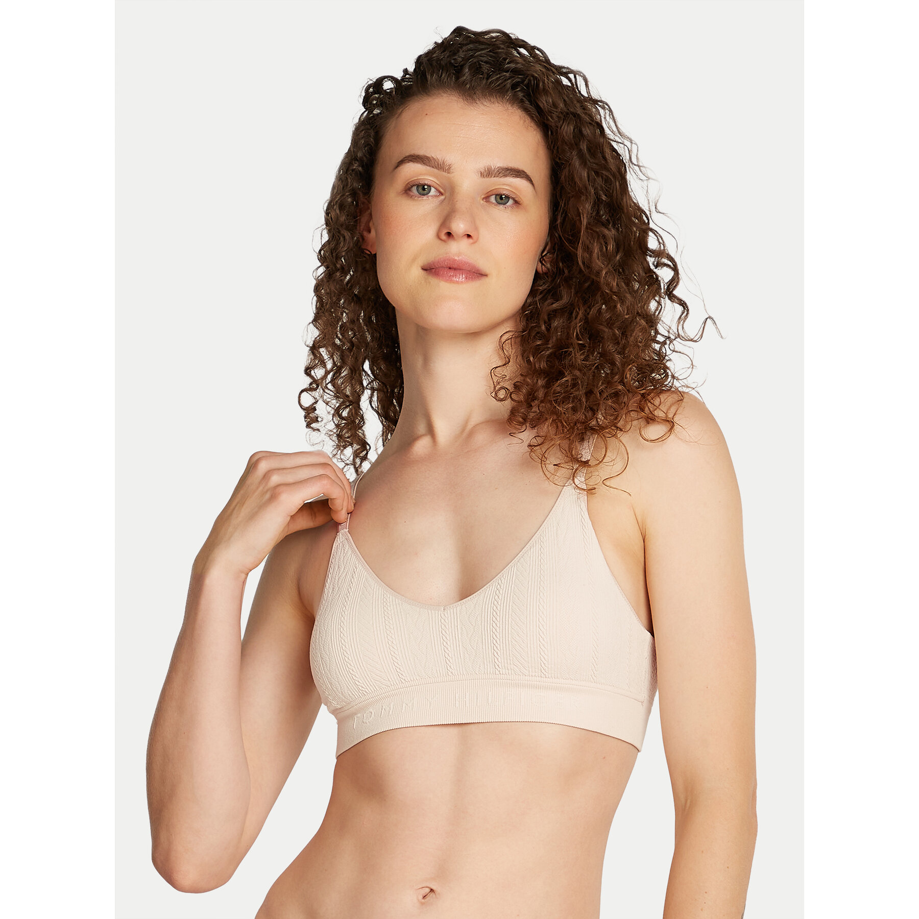 Tommy Hilfiger Σουτιέν τοπ UW0UW05501 Μπεζ