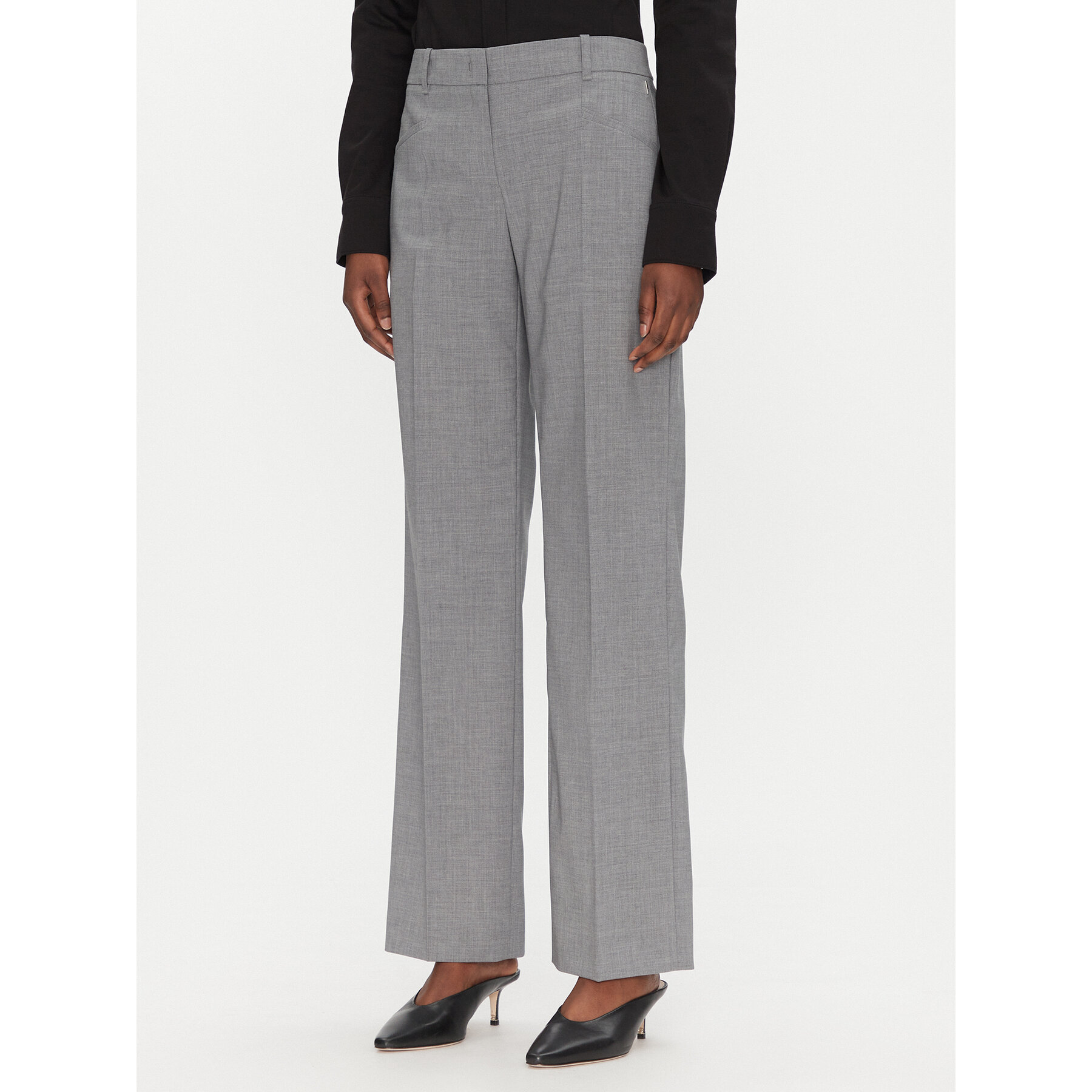 BOSS Stoffhose Tilda9 50542004 Grau Relaxed Fit
