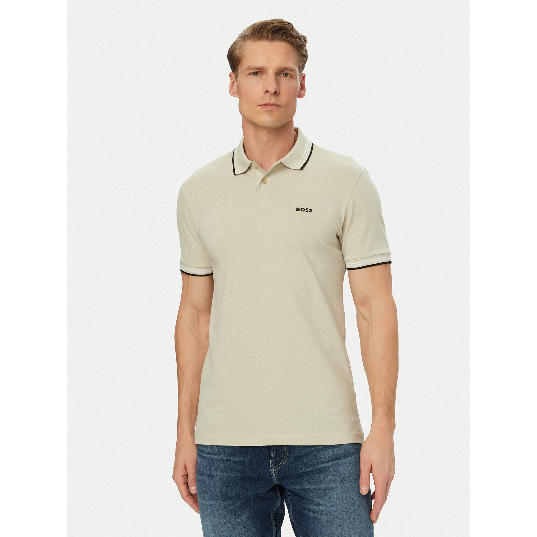 BOSS Poloshirt Paul 50506193 Hellbeige Slim Fit