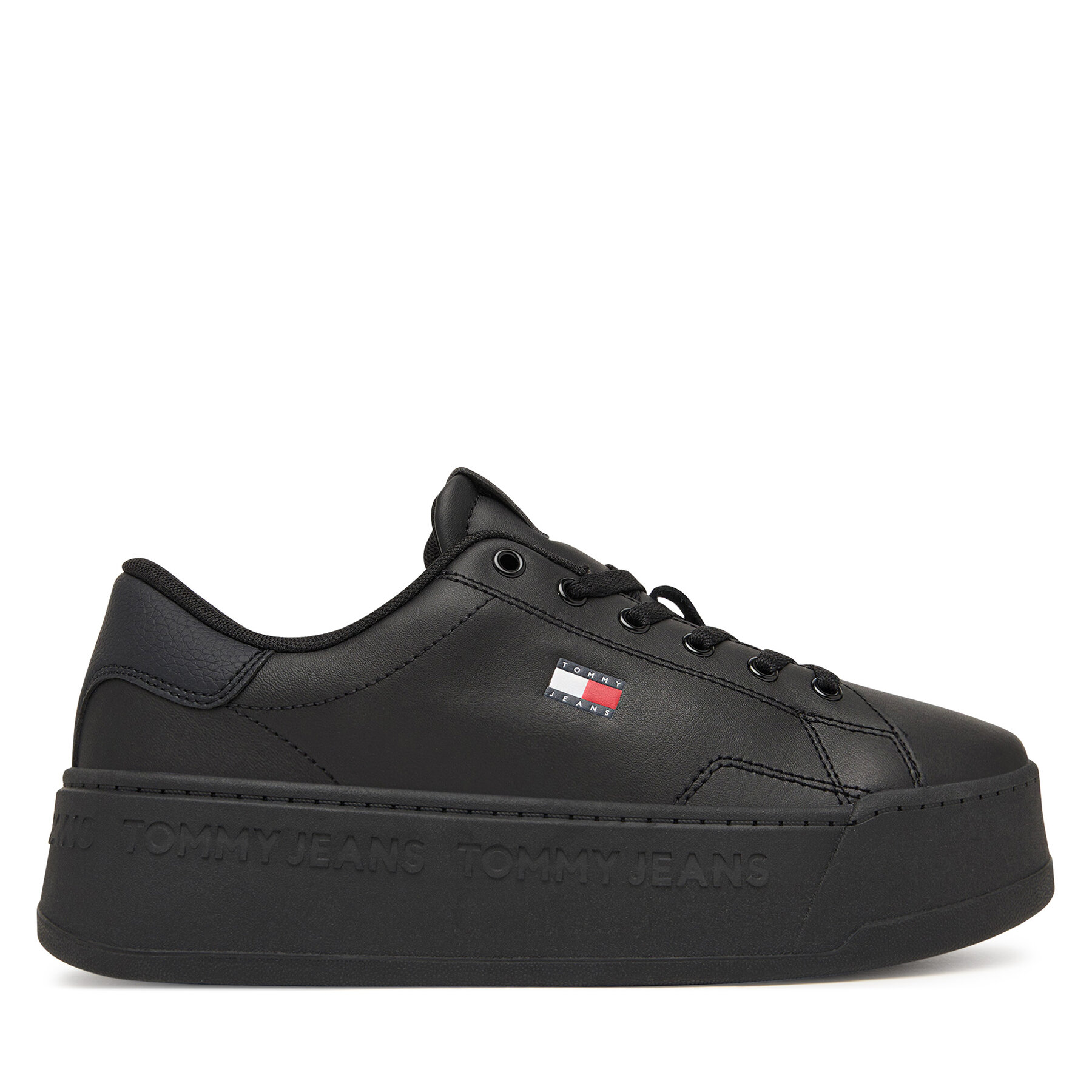 Sneakersy Tommy Jeans Platform Logo Sneaker EN0EN02961 Čierna