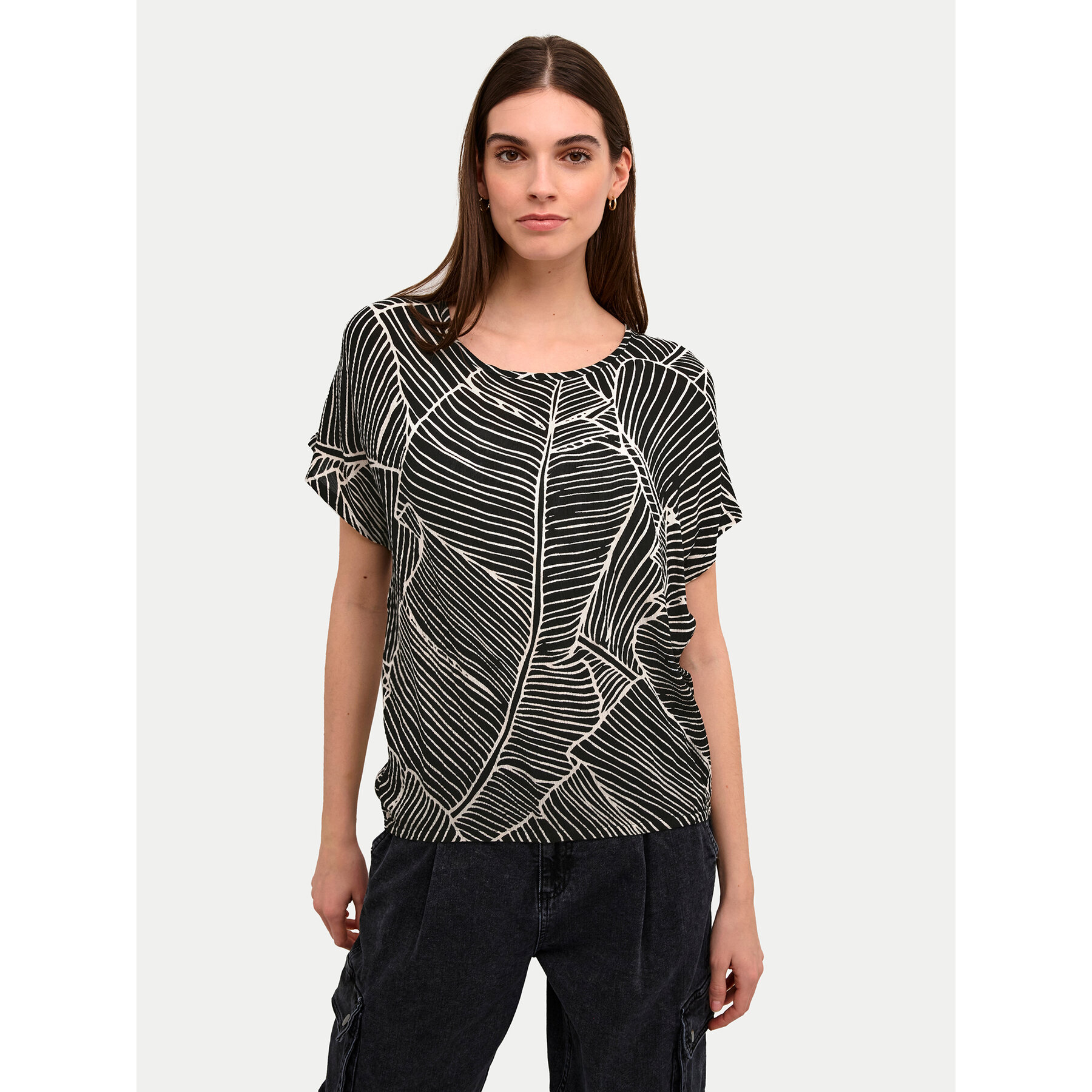 Kaffe T-shirt Amber 10508257 Nero Relaxed Fit