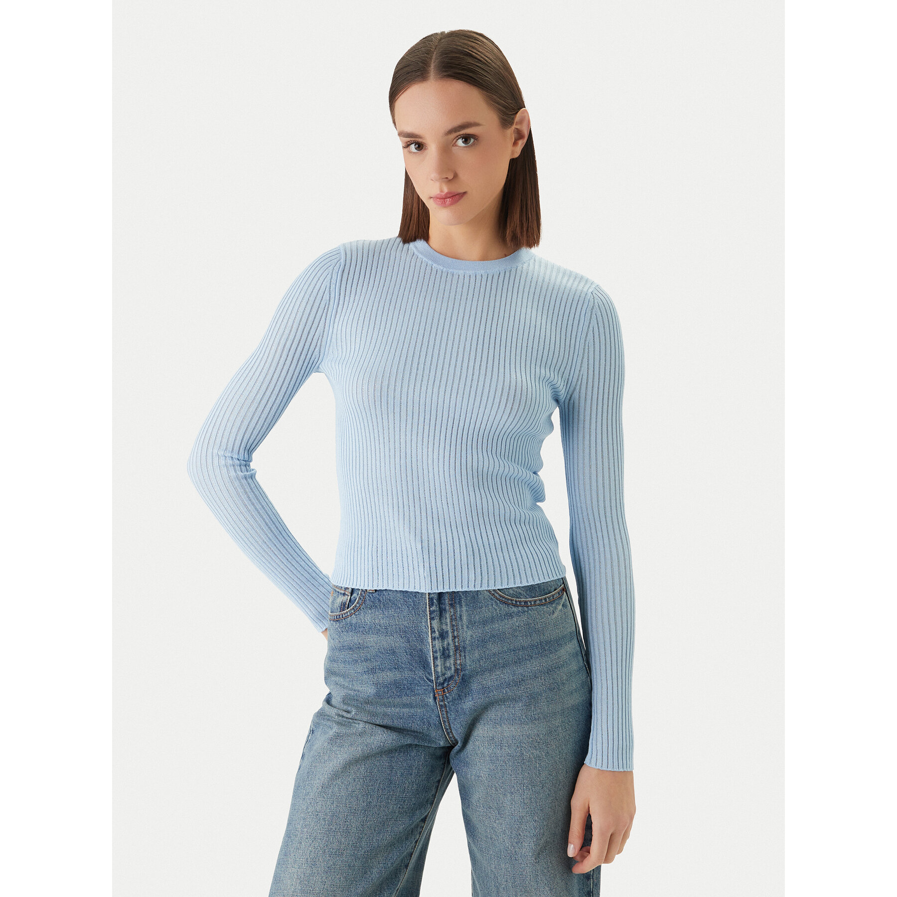 HUGO Pullover Somya_B 50554221 Himmelblau Slim Fit