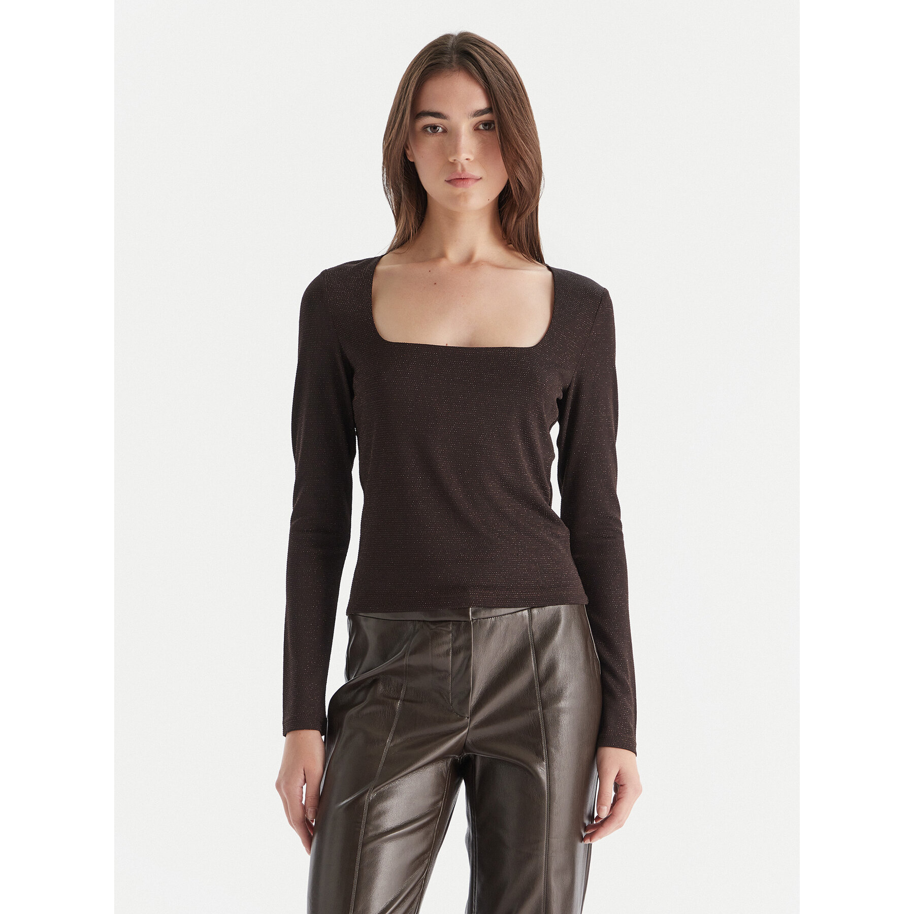 Vero Moda Bluse Kanva 10336088 Braun Regular Fit