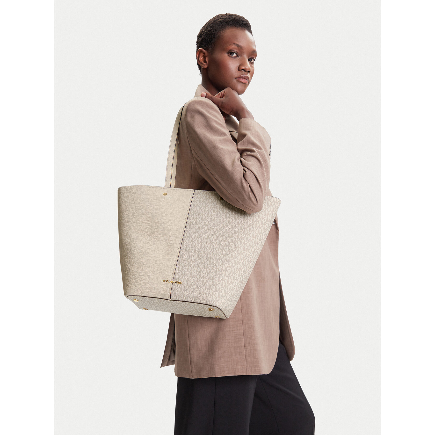 Geantă MICHAEL Michael Kors Flora 30T5GFFT3B Crem