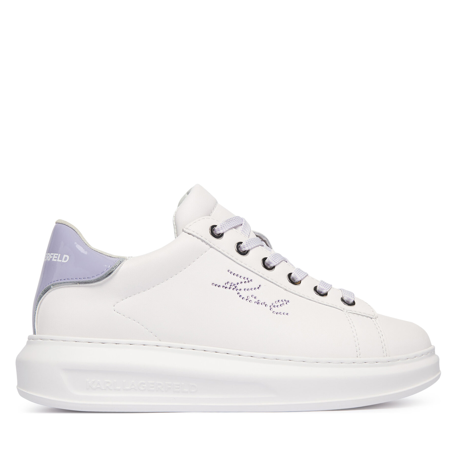 Sneakersy KARL LAGERFELD Kapri KL62518 Biela