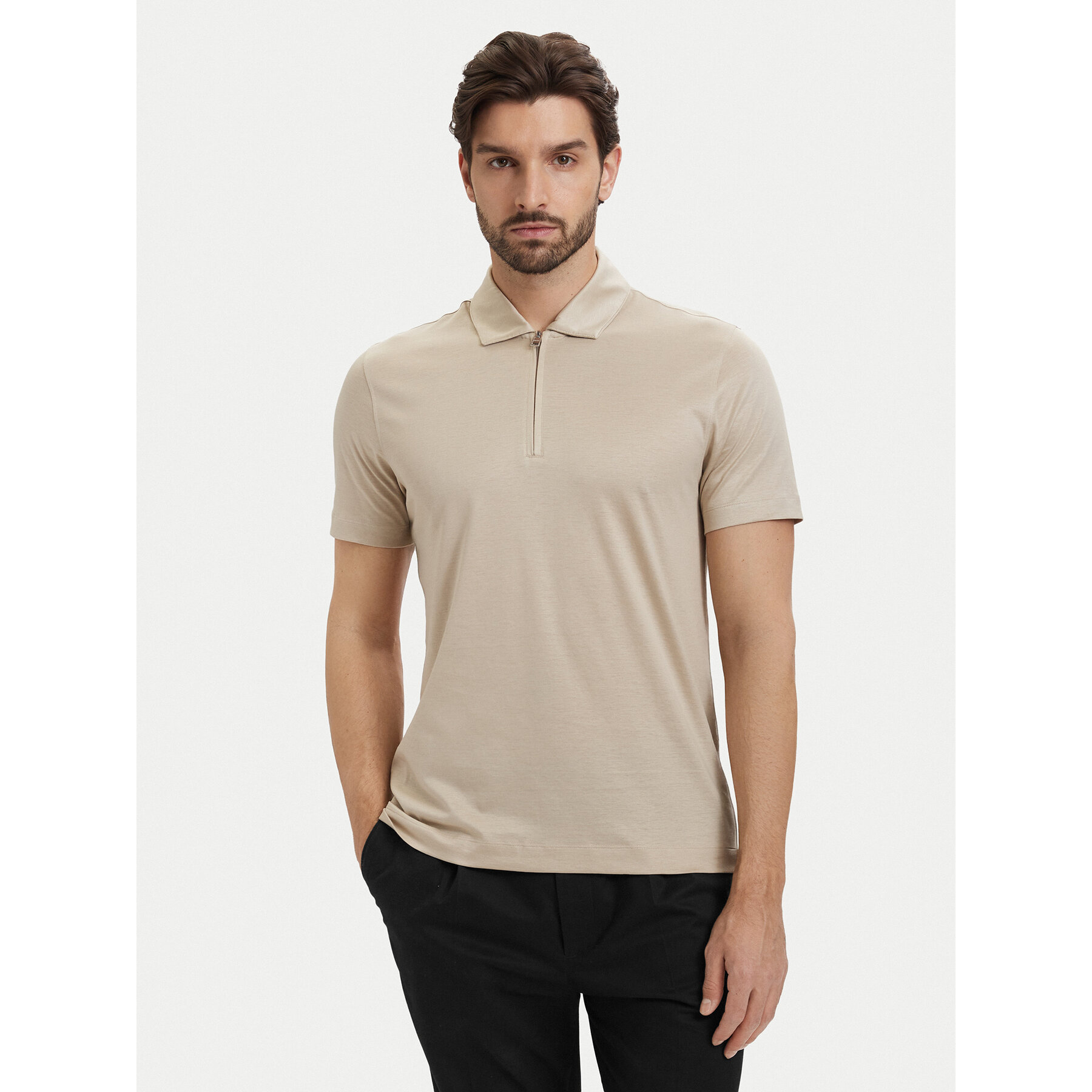 BOSS Polo H-Paras 50537955 Beige claro Regular Fit