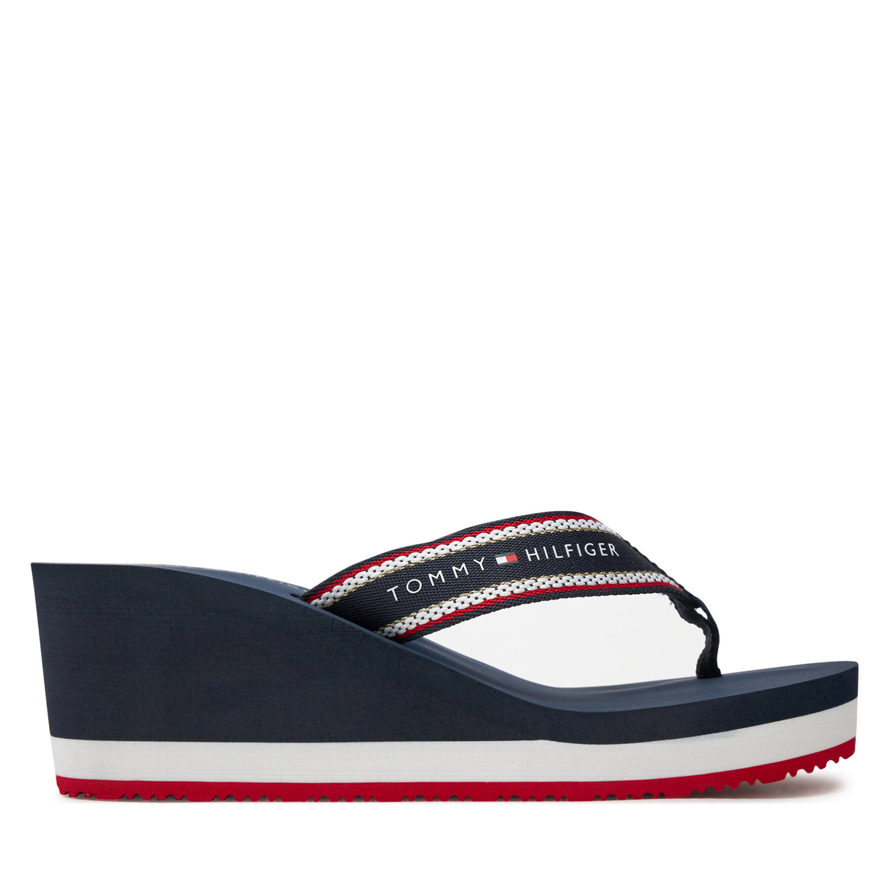 Tåsandaler Tommy Hilfiger Hilfiger Hi Wedge Beach Sandal FW0FW08012 Mörkblå