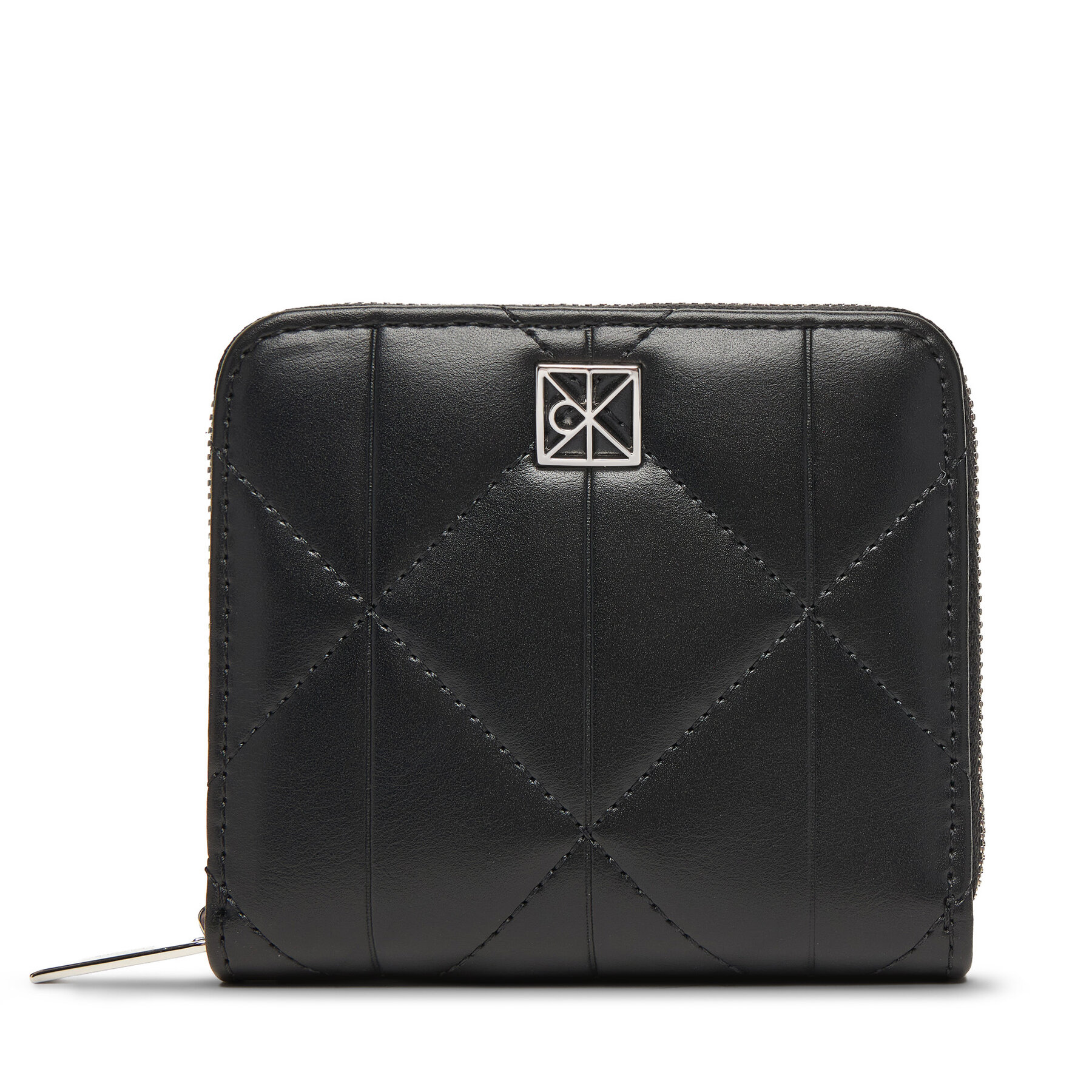 Novčanik Calvin Klein Quilted Square Zip Around LV04F1121G Crna