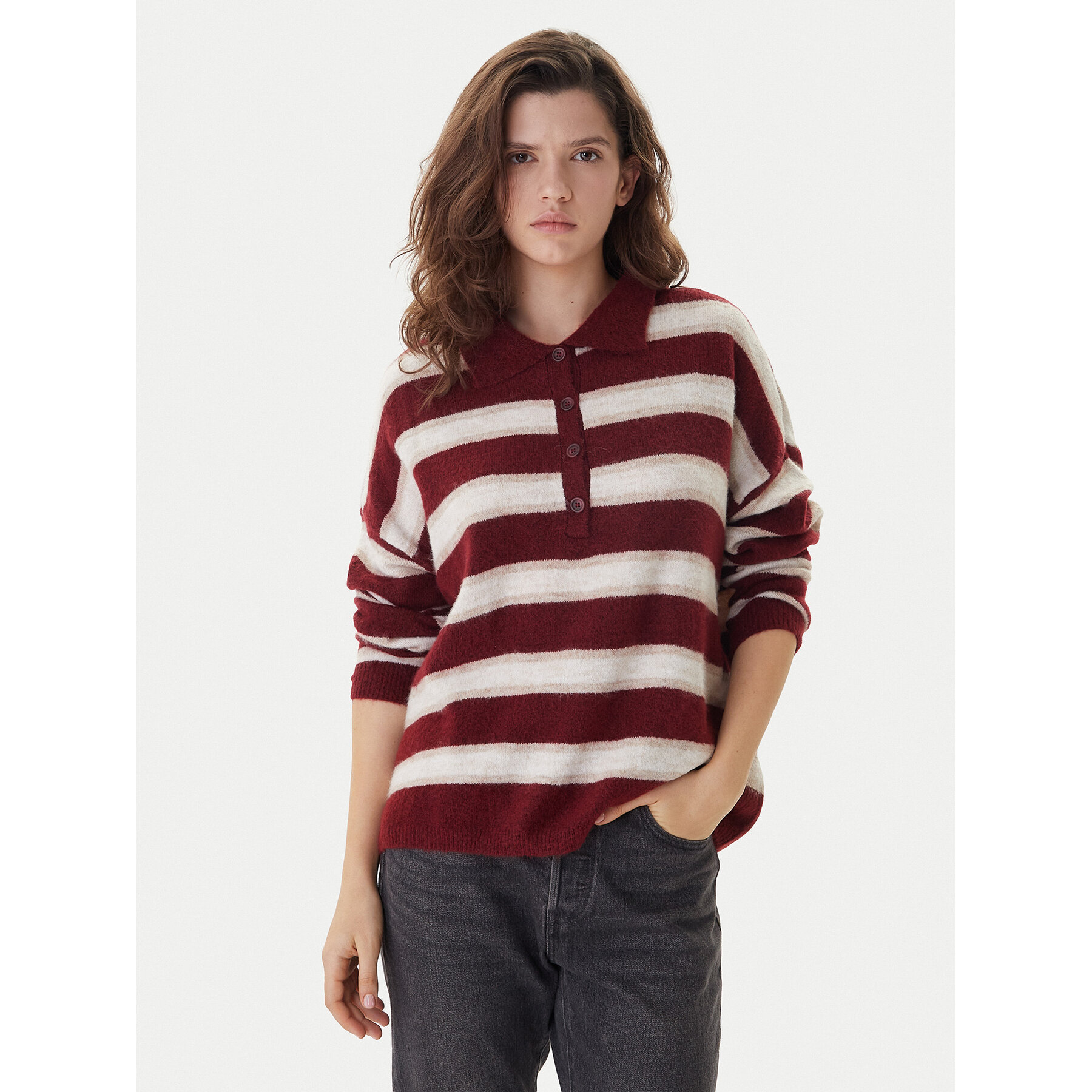 ONLY Pullover Talio 15358606 Dunkelrot Regular Fit