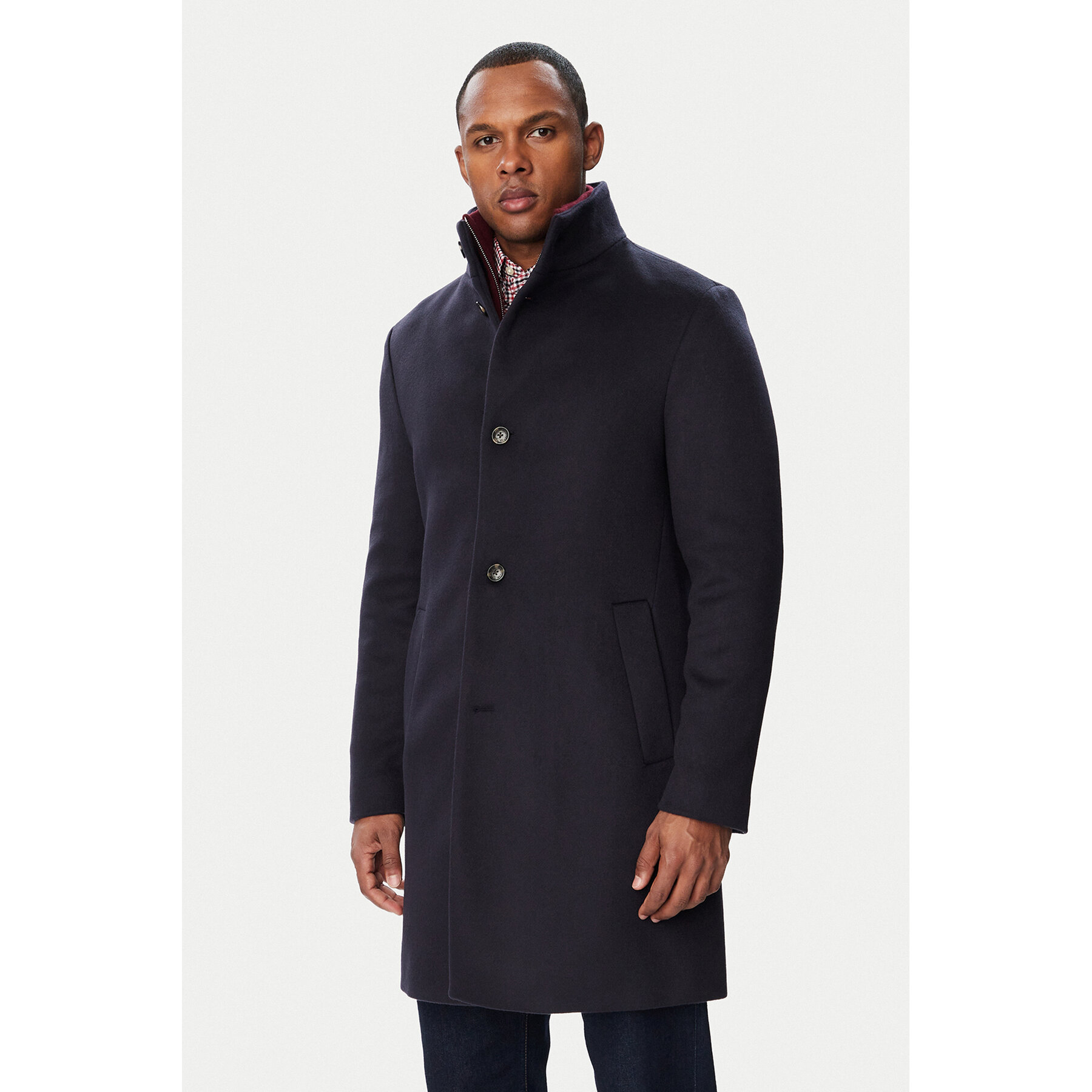 Tommy Hilfiger Wollmantel MW0MW40767 Dunkelblau Regular Fit