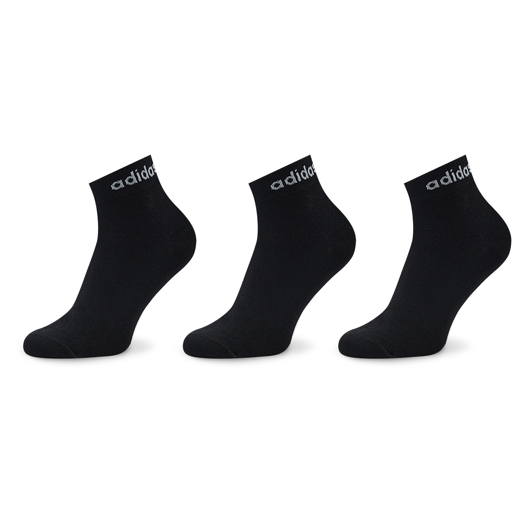 Calcetines cortos unisex adidas Think Linear Ankle Socks 3 Pairs IC1305 Negro