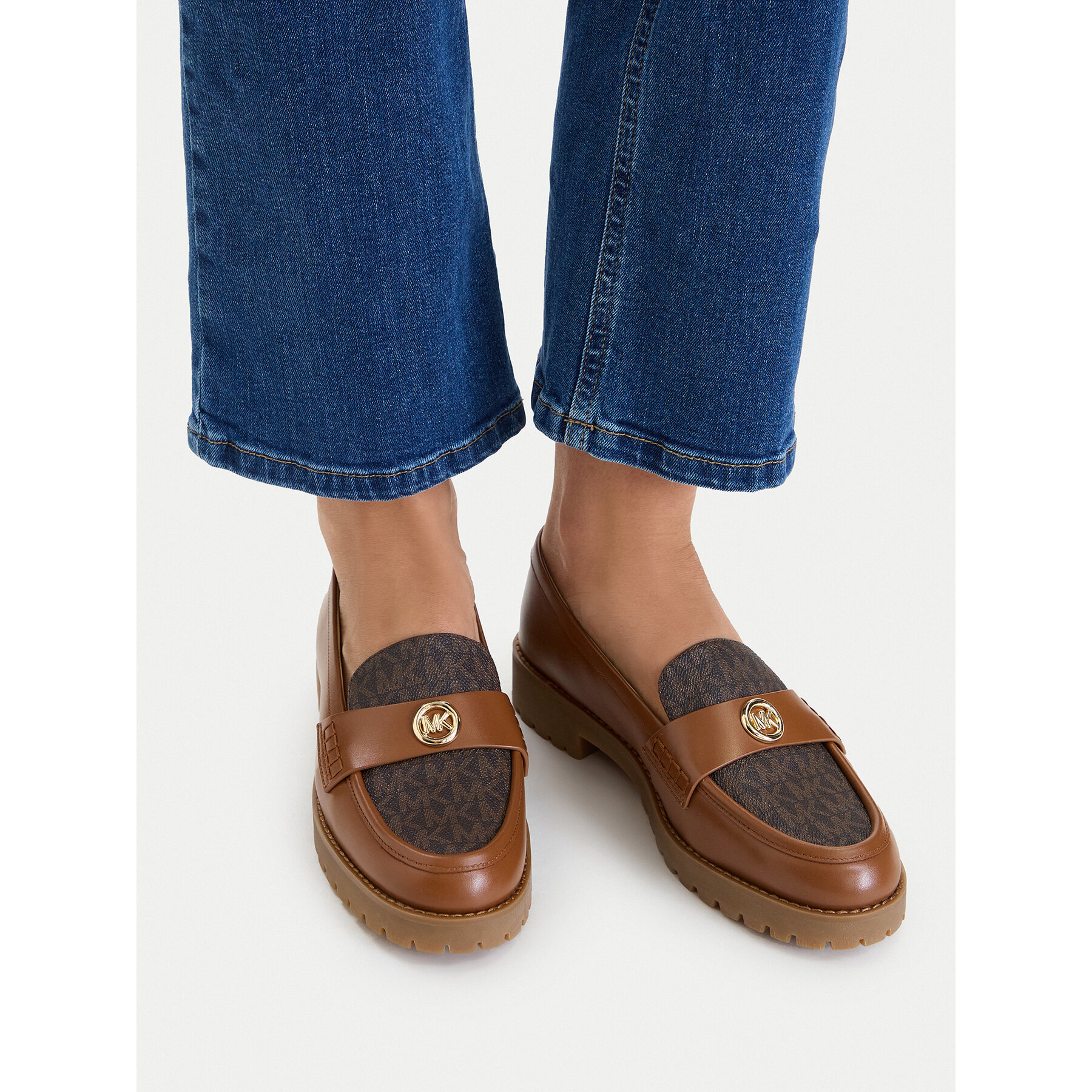 Loafers MICHAEL Michael Kors Jaelyn Lug 40T6JLFP2L Hnedá