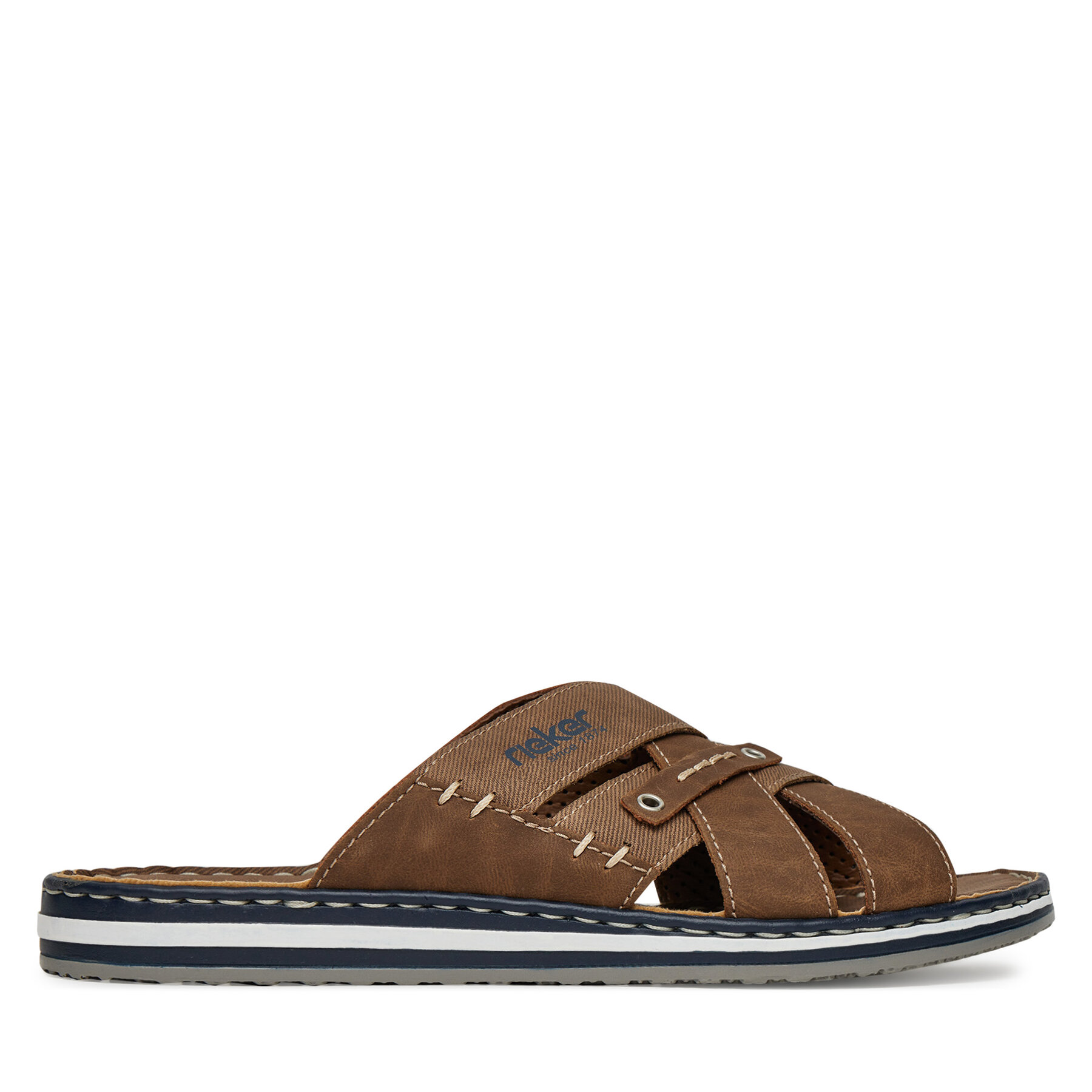 Uomo Ciabatte Rieker, Taglia 43, Marrone, 21599-24, taglia : 43