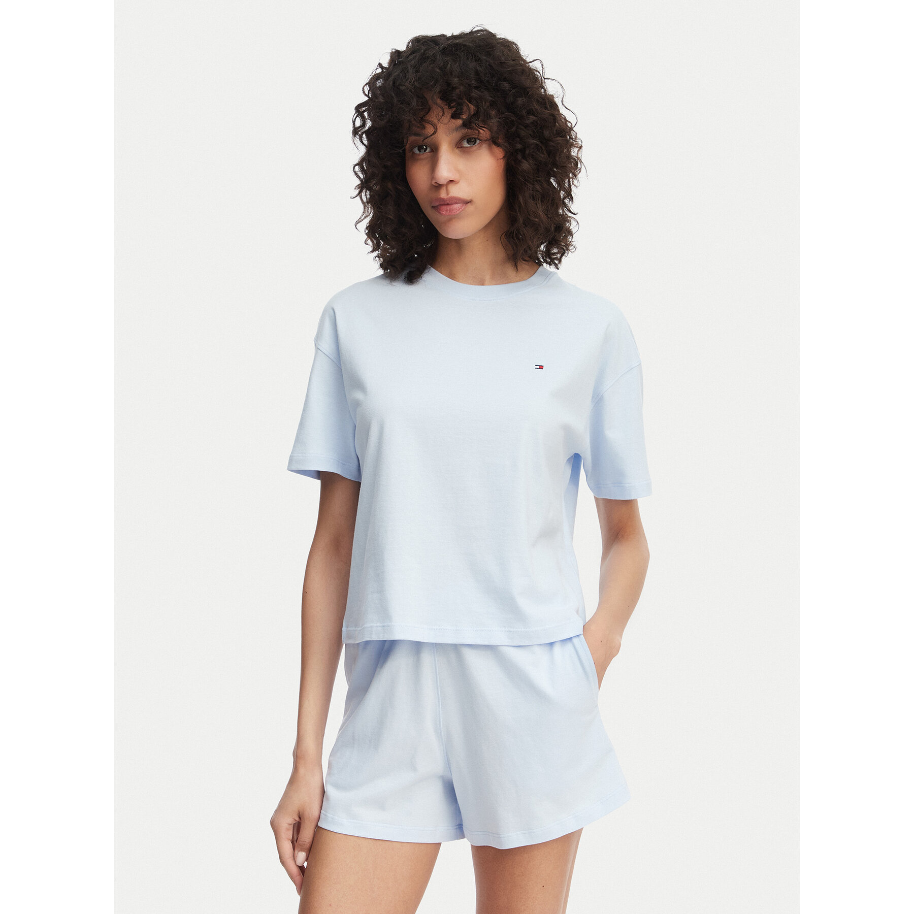 Tommy Hilfiger Pyjama UW0UW05912 Hellblau Regular Fit