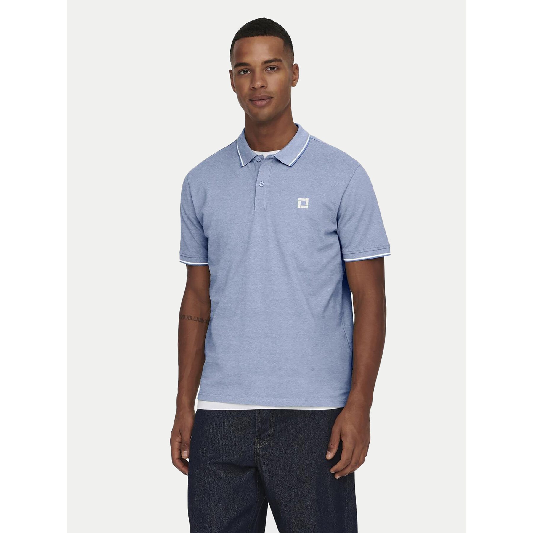 Only & Sons Pólóing Fletcher 22024827 Kék Regular Fit