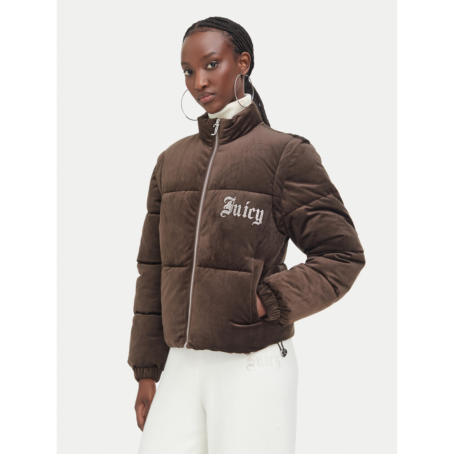 Juicy Couture Zimska jakna JCOGL226552 Tamno smeđa Regular Fit