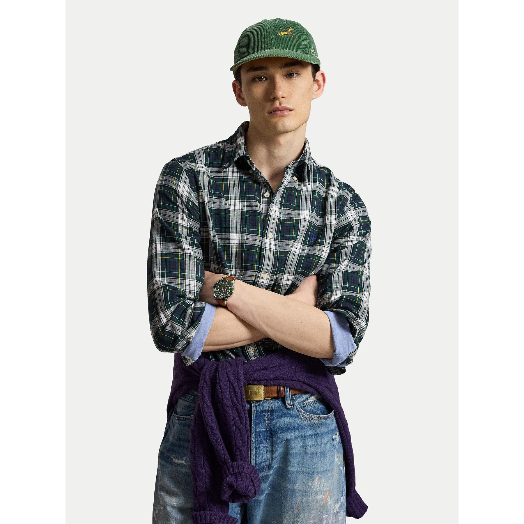 Polo Ralph Lauren Hemd 710B30158001 Dunkelgrün Custom Fit