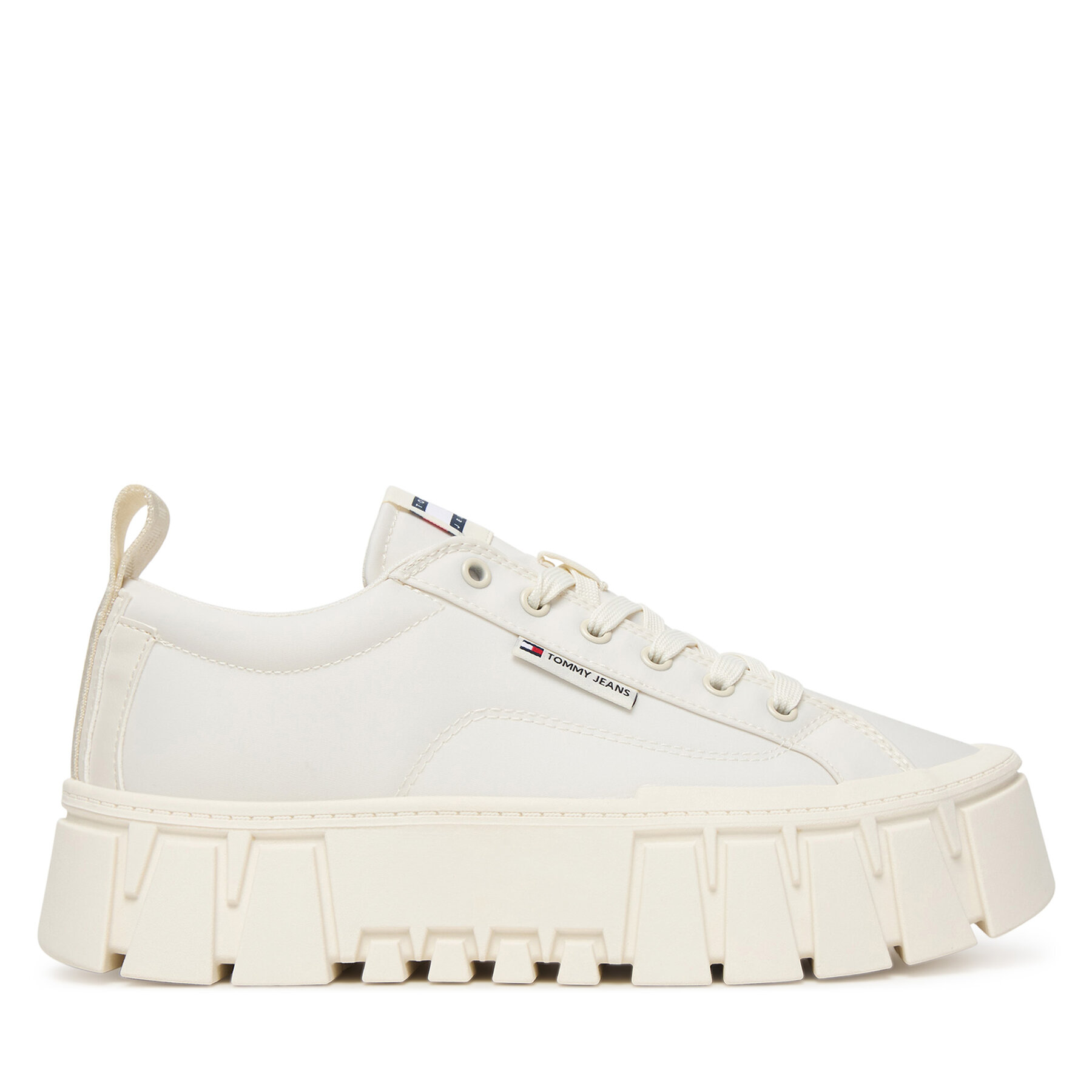 Sneakersy Tommy Jeans Tjw Flatform Chunky Sneaker EN0EN03036 Écru