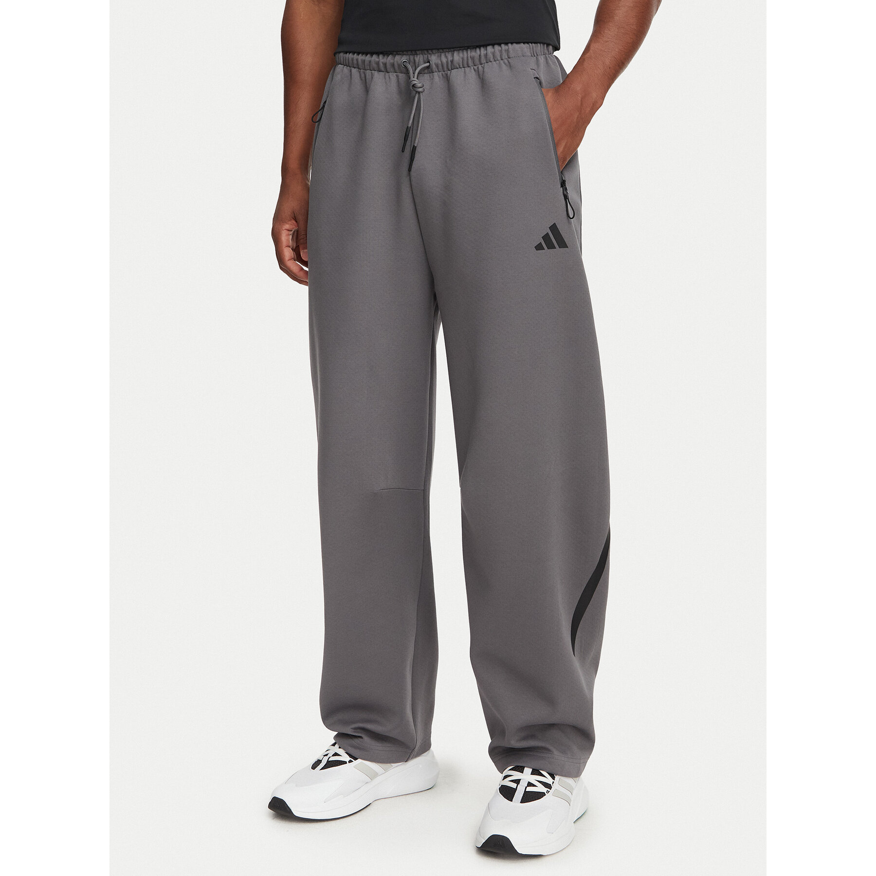 adidas Jogginghose Z.N.E. Open Hem KX7695 Dunkelgrau Loose Fit