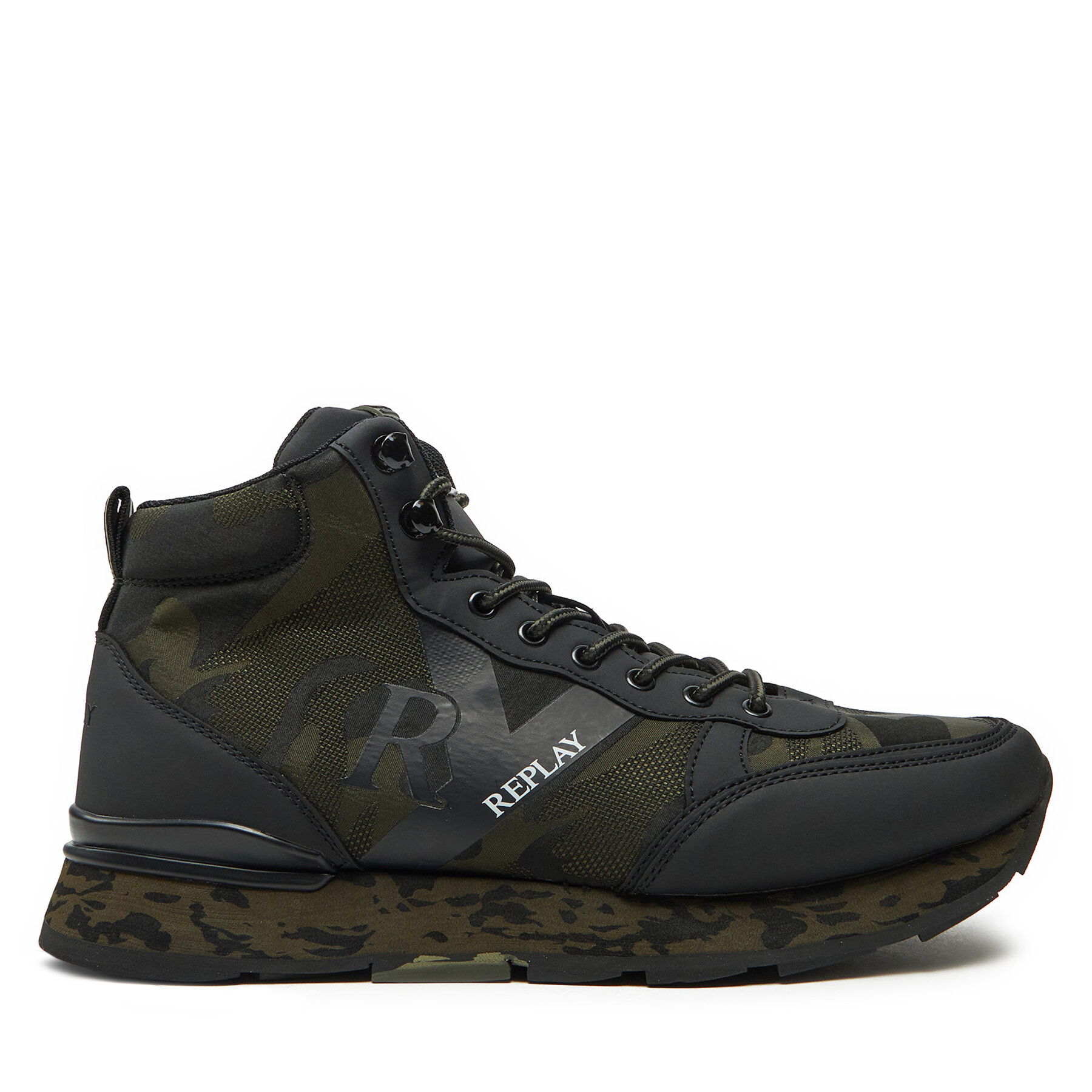 Sneakers REPLAY Arthur Mid Camo Mid-Top GMS68.000.C0092T Grön