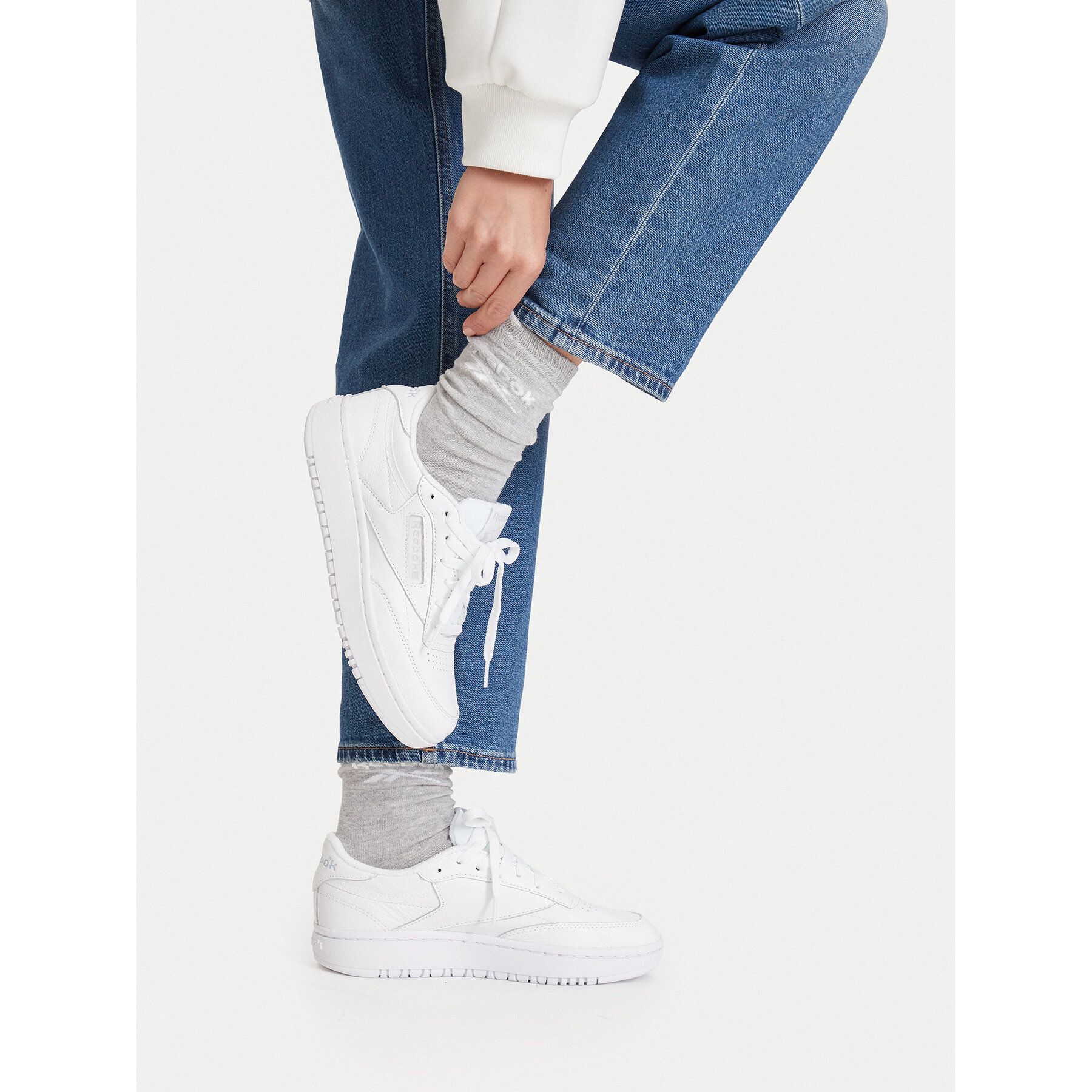 Сникърси Reebok EO-CLUB C DOUBLE 100006321 Бял