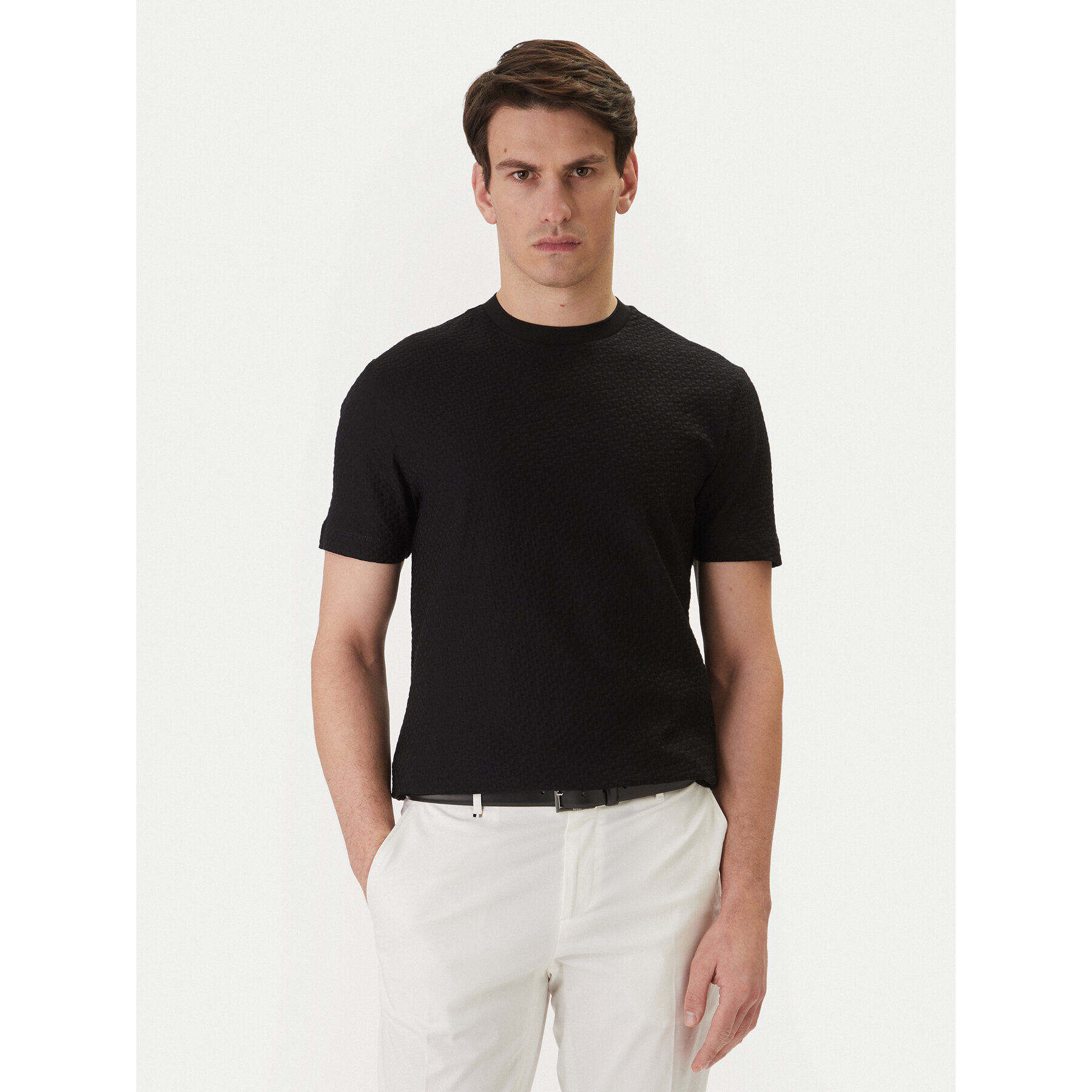 BOSS T-Shirt H-Thompson 228 50557395 Schwarz Regular Fit