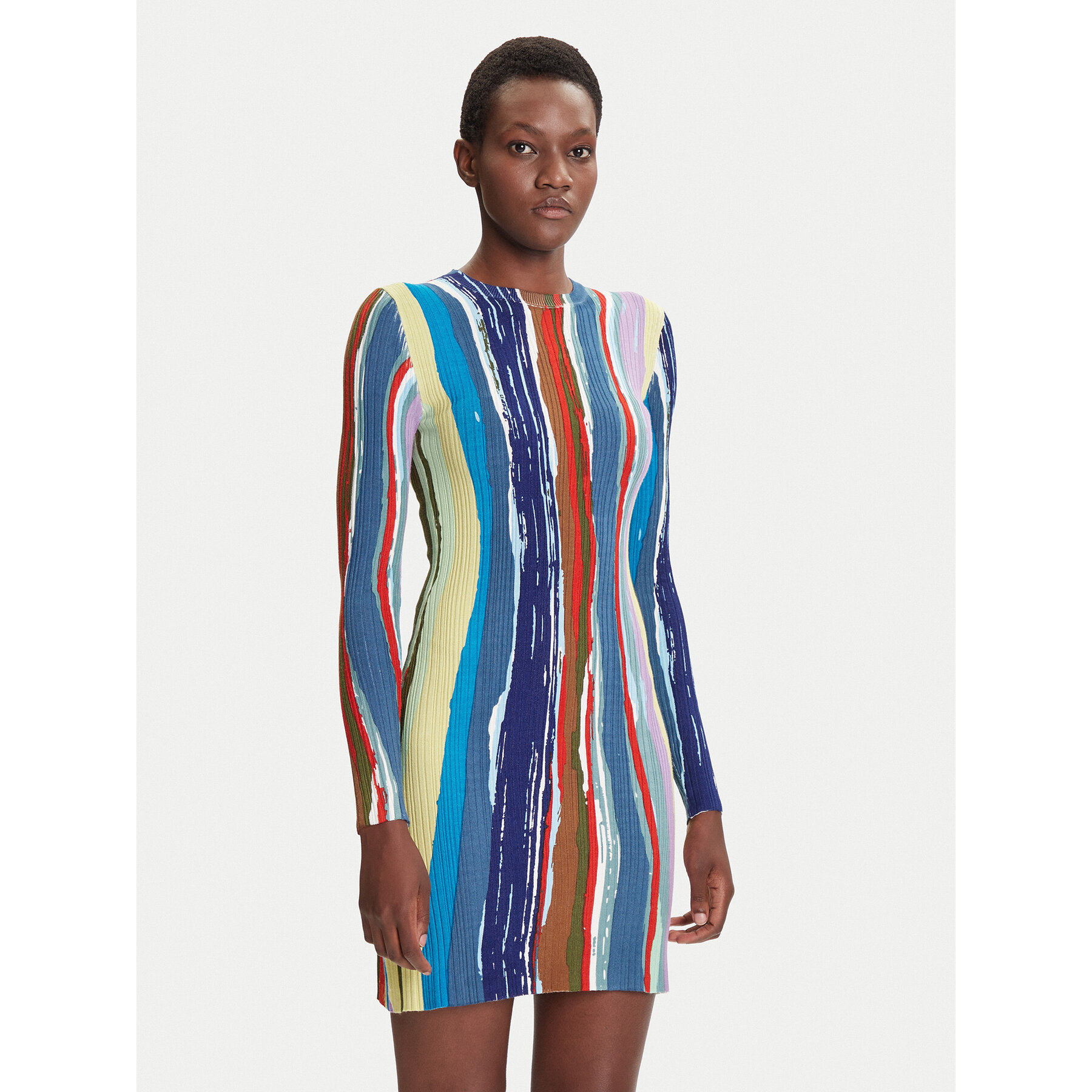 Desigual Kleid für den Alltag Carla 25WWVF07 Bunt Slim Fit
