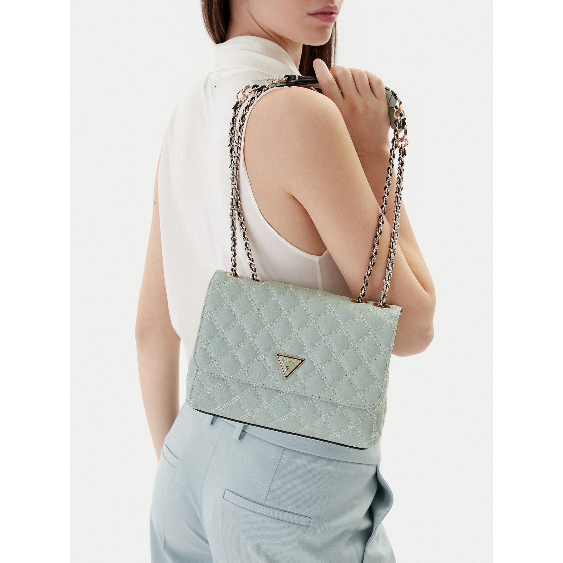 Дамска чанта Guess Giully II HWBQ96 73200 Зелен