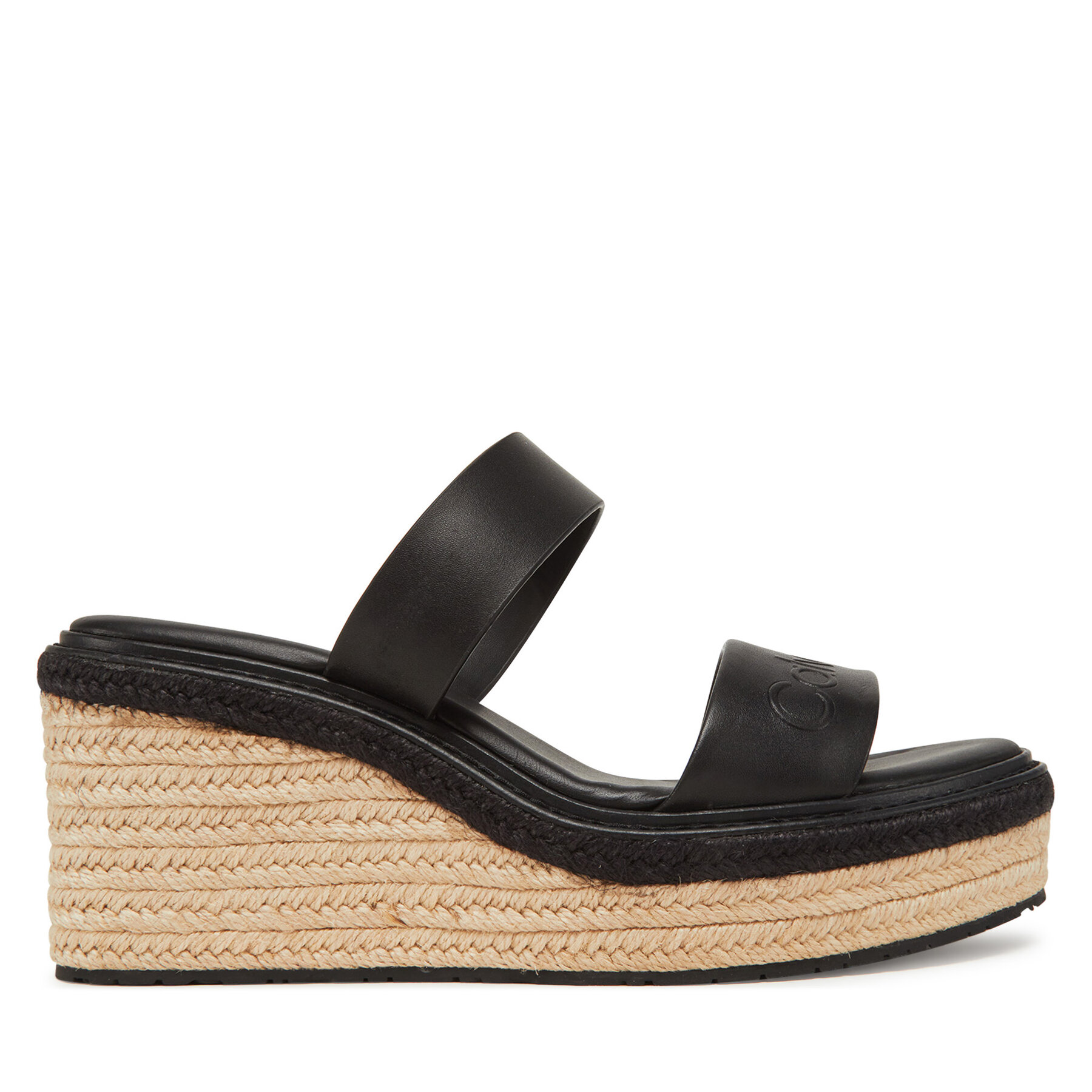 Calvin Klein Donna Espadrillas, Taglia 38, Nero, Wedge Sandal 50 - He HW0HW02375, taglia : 38
