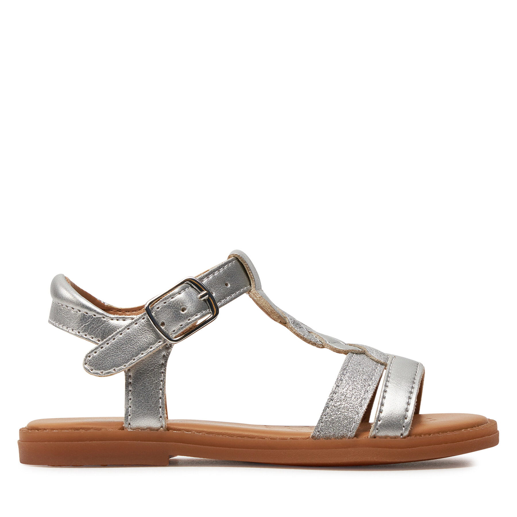 Sandály Geox J Sandal Karly Girl J4535H 0NFQD C1007 M Stříbrná