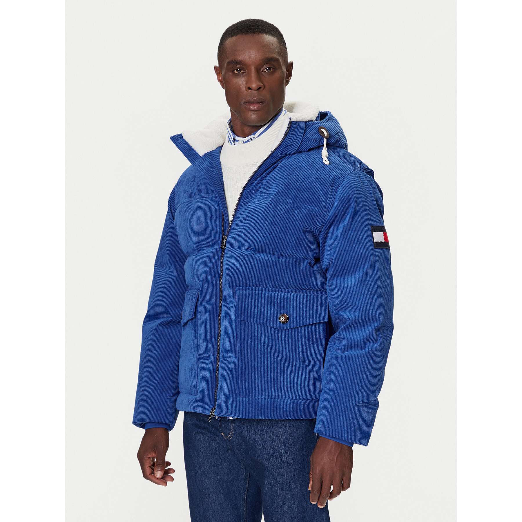 Tommy Hilfiger Daunenjacke MW0MW41361 Blau Regular Fit
