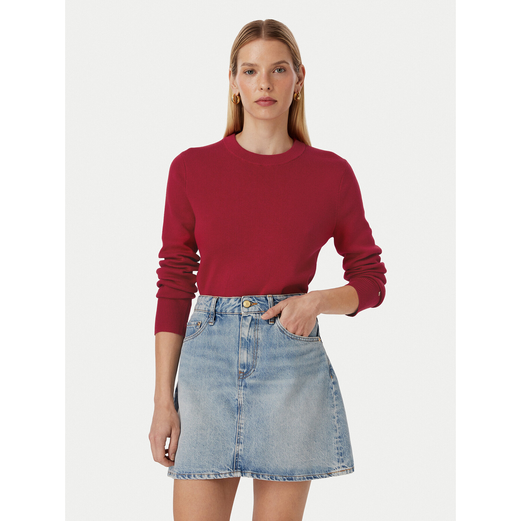 Tommy Hilfiger Pullover Full WW0WW52298 Rot Regular Fit