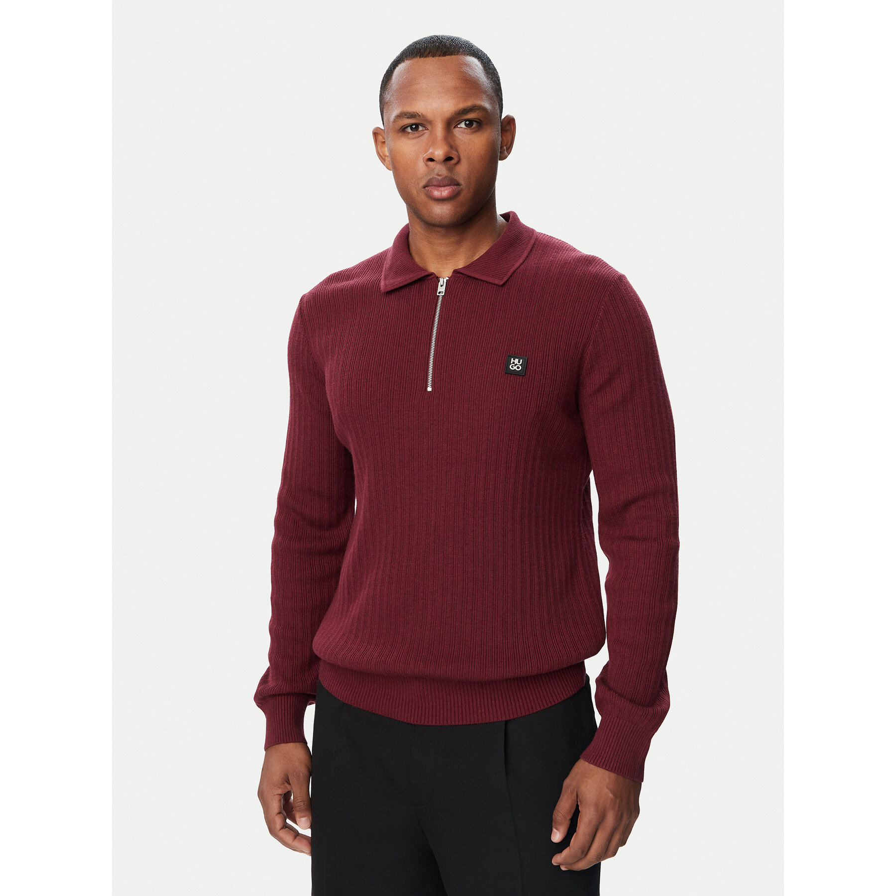 HUGO Pullover 50570380 Dunkelrot Regular Fit