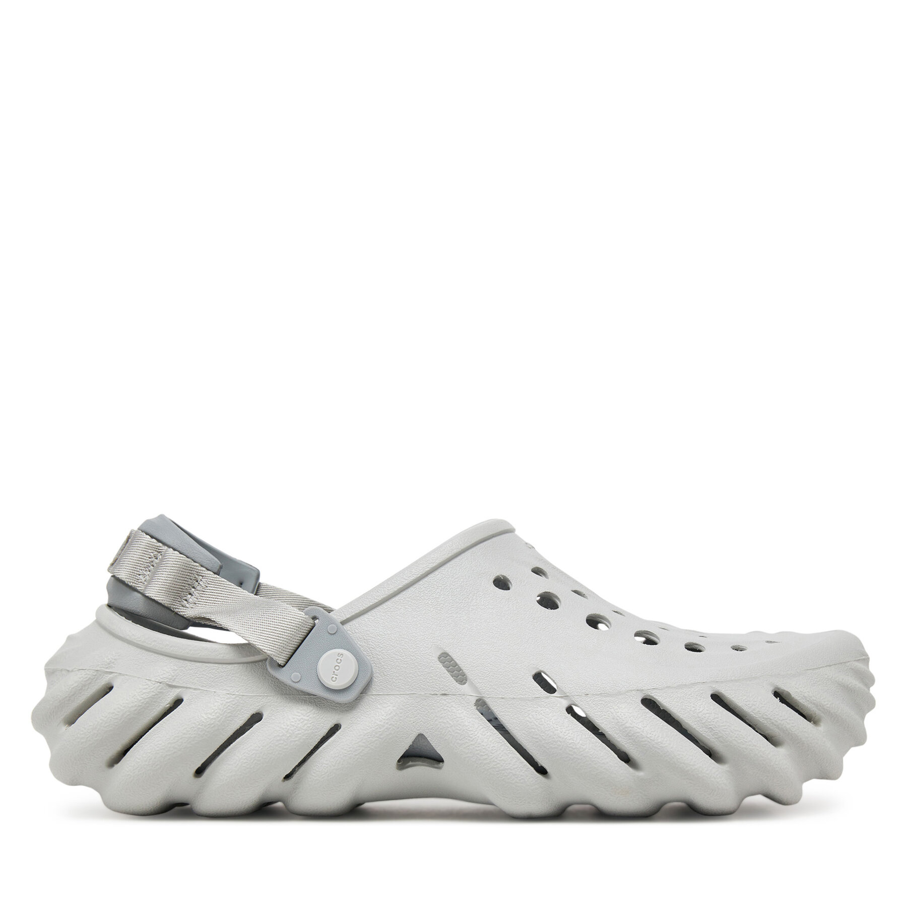 Unisex Pantoletten Crocs, Schuhgröße 39_40, Grau, Echo Clog 207937