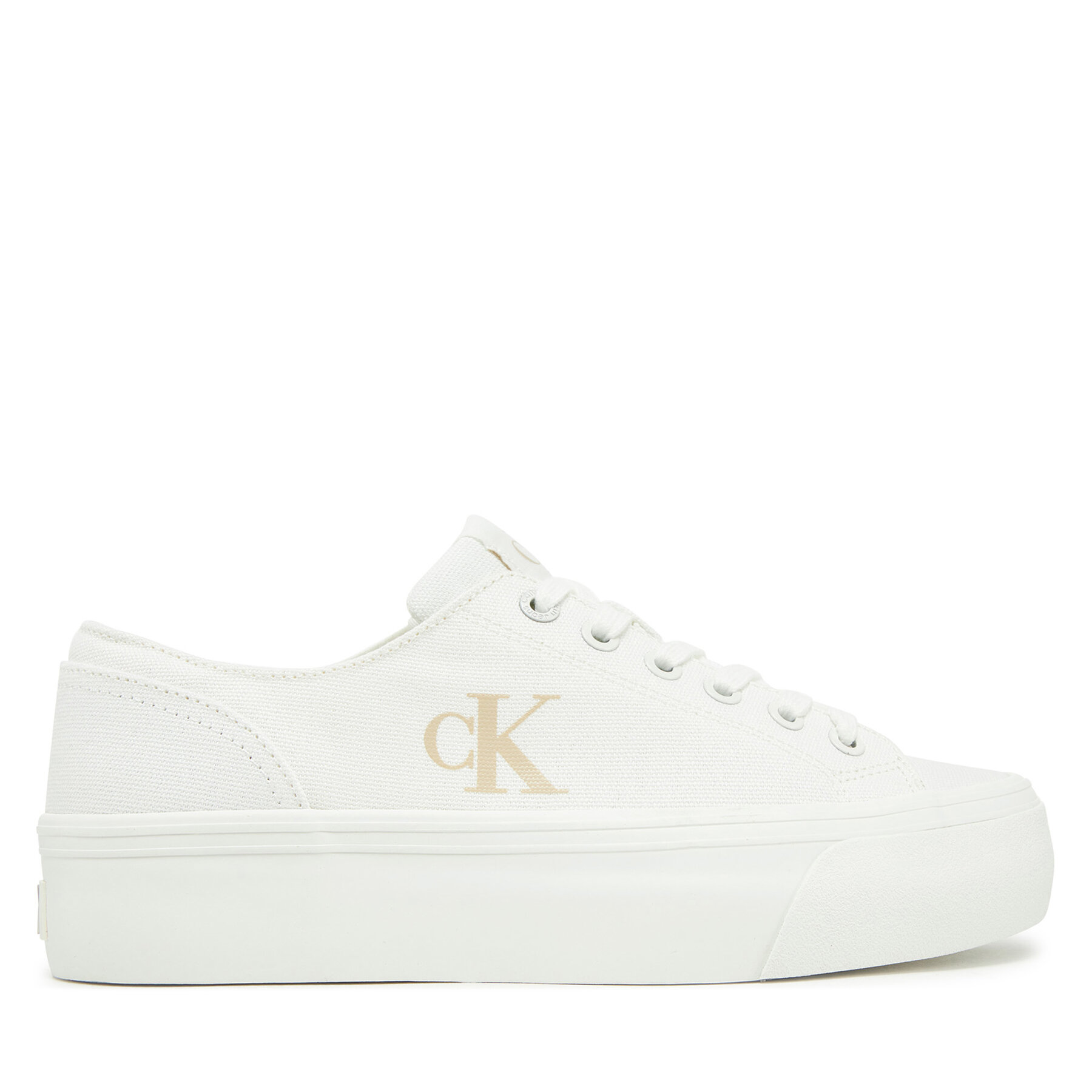 Tenisky Calvin Klein Jeans Vulc Flatform Low Cv Mg YW0YW01763 Bílá