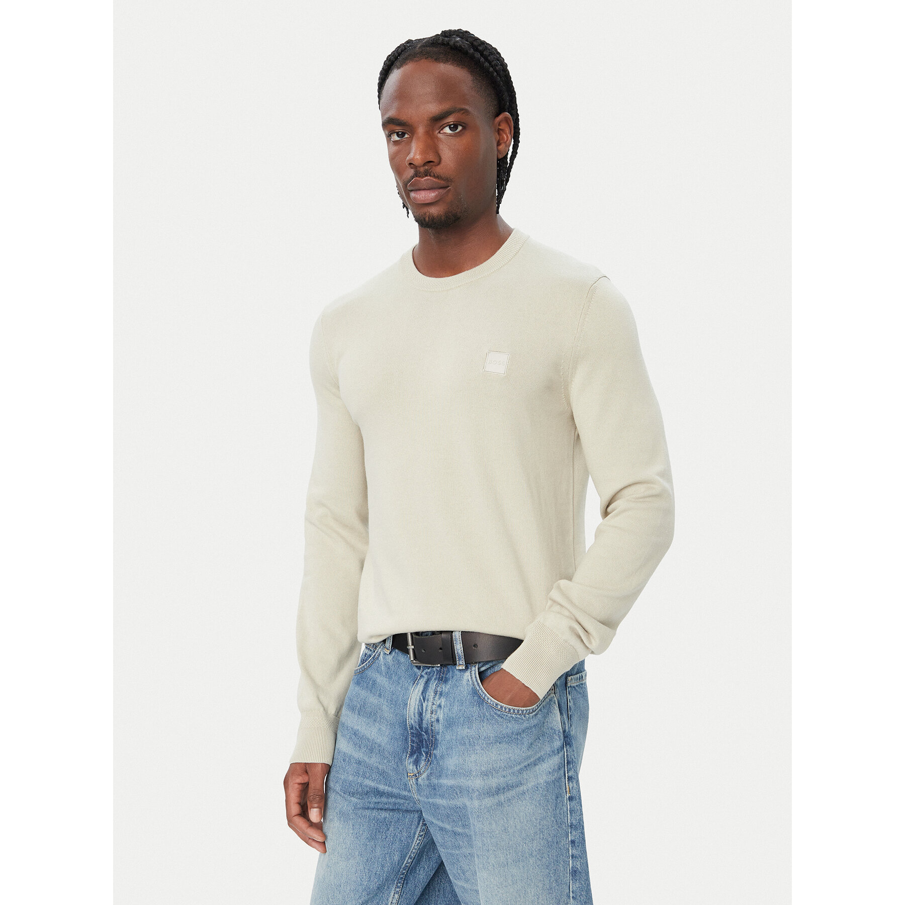 BOSS Pullover Kanovano 50527583 Beige Regular Fit