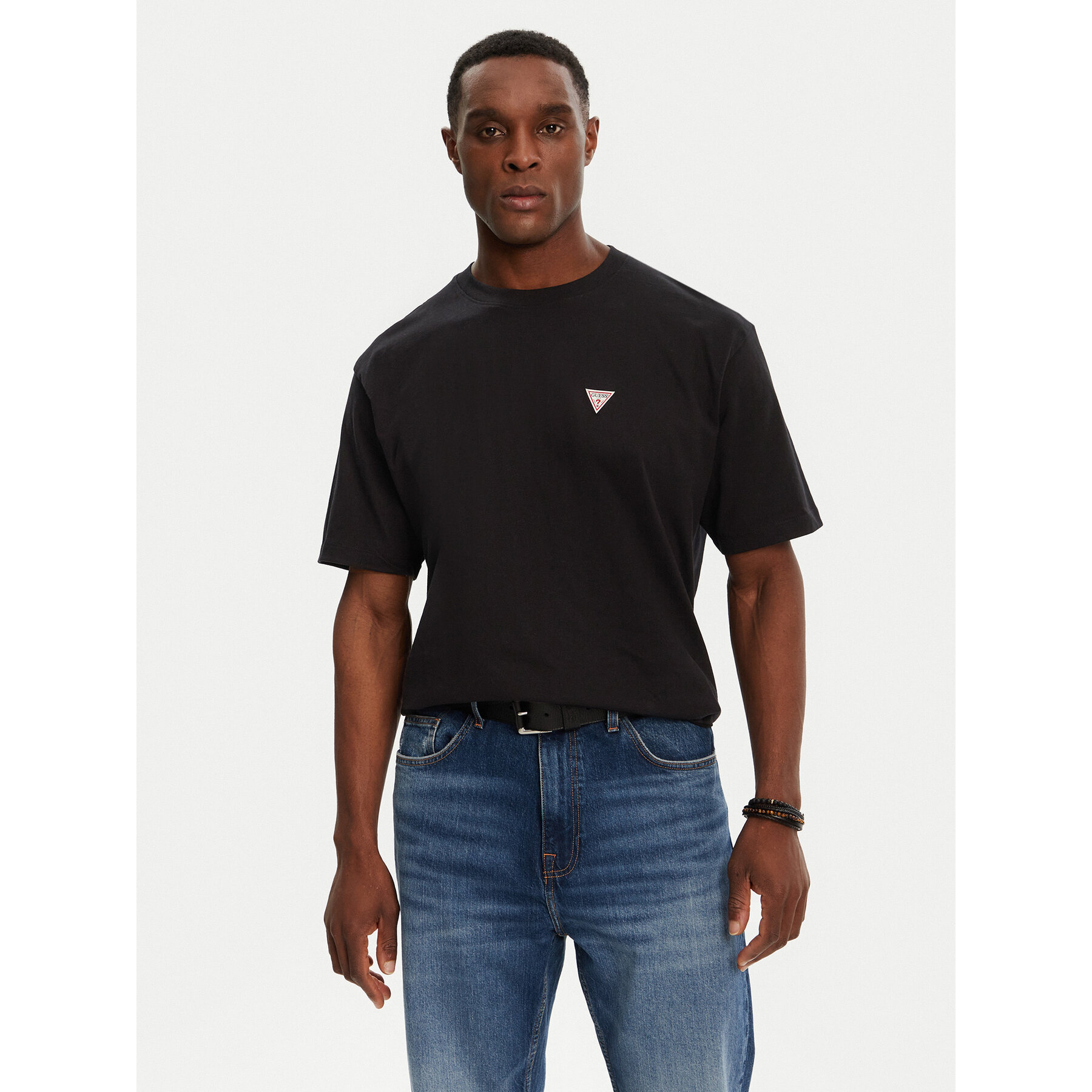 Guess Jeans Póló M4YI46 K8FQ4 Fekete Regular Fit