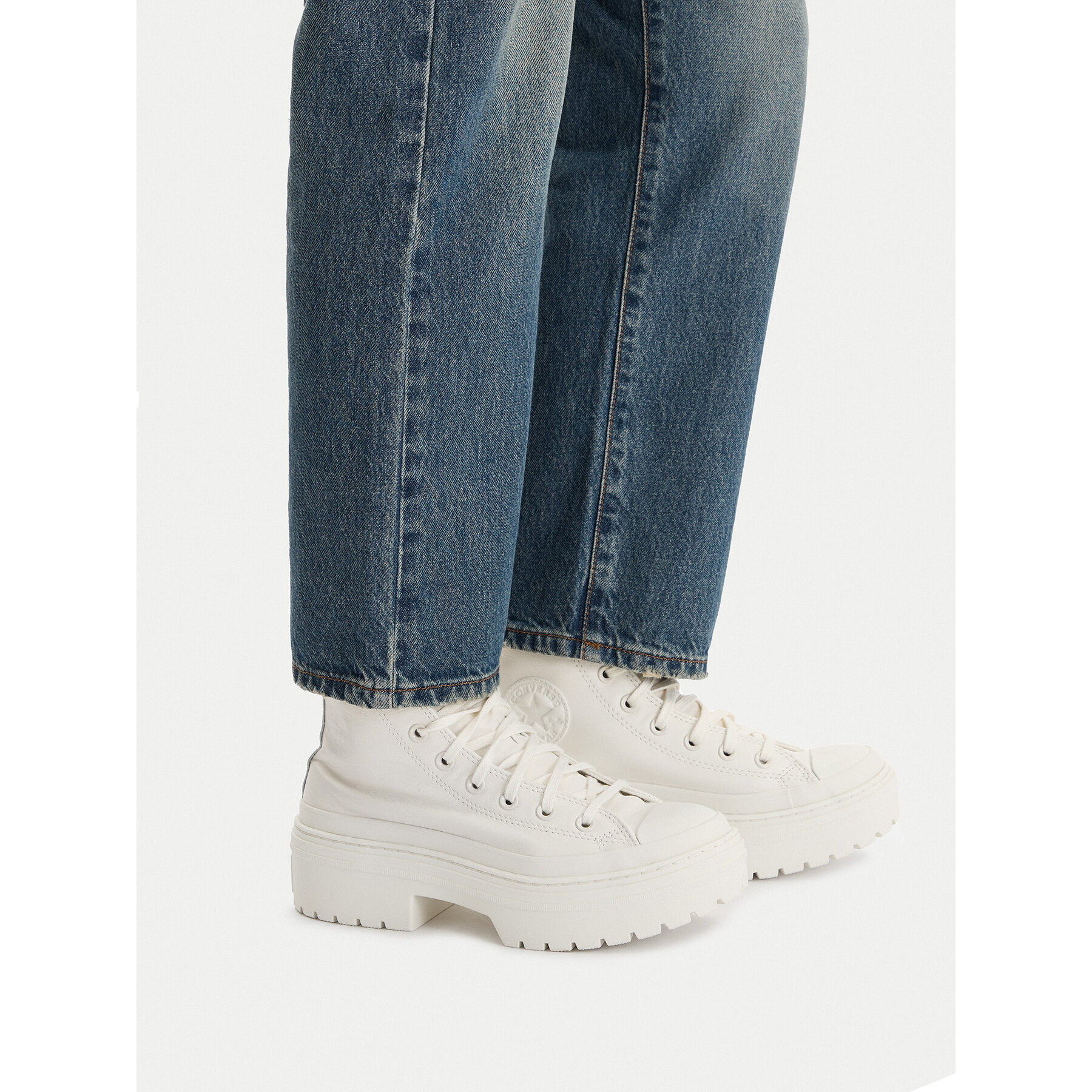 Gležnjače Converse Chuck Taylor All Star Lugged Heel Leather Platform A10370C Bijela
