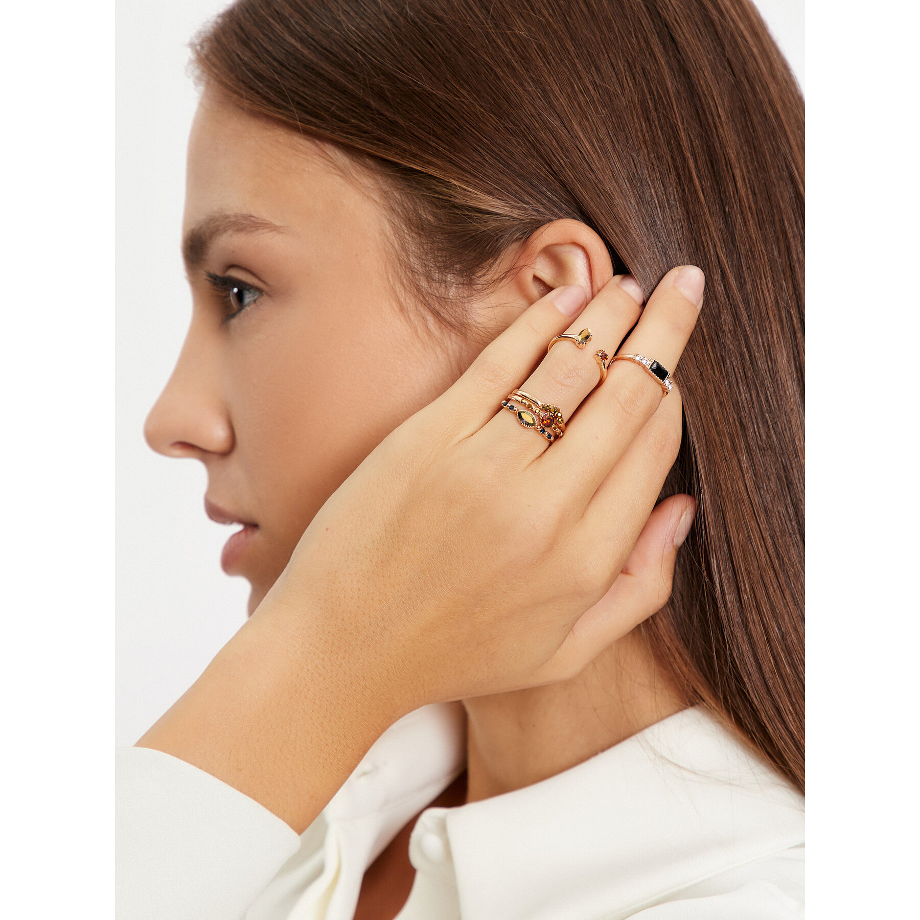 Set de 6 anillos Aldo Faralden 13868576 Marrón