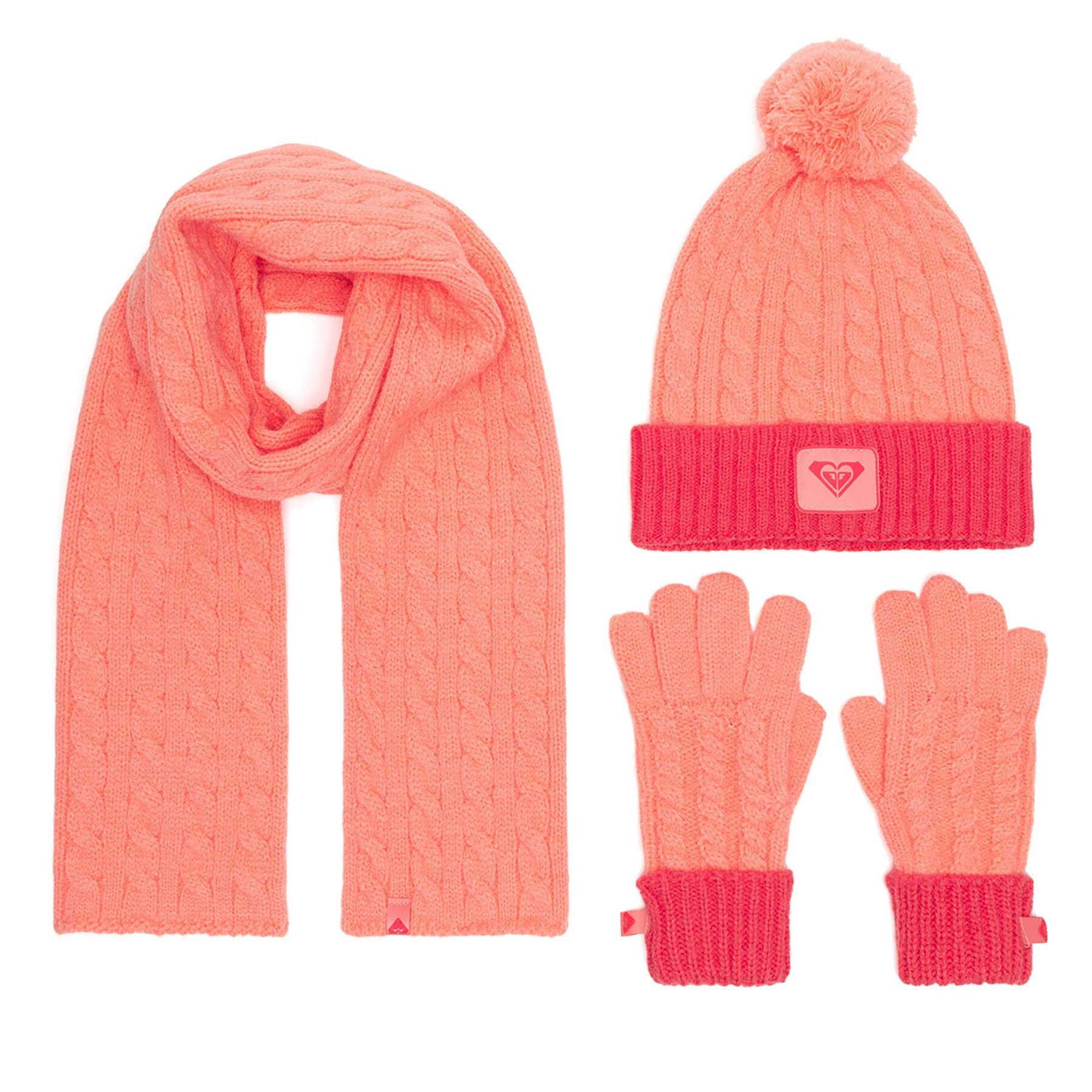 Set căciulă, fular și mănuși Roxy RX-KF-001-AW24 Portocaliu