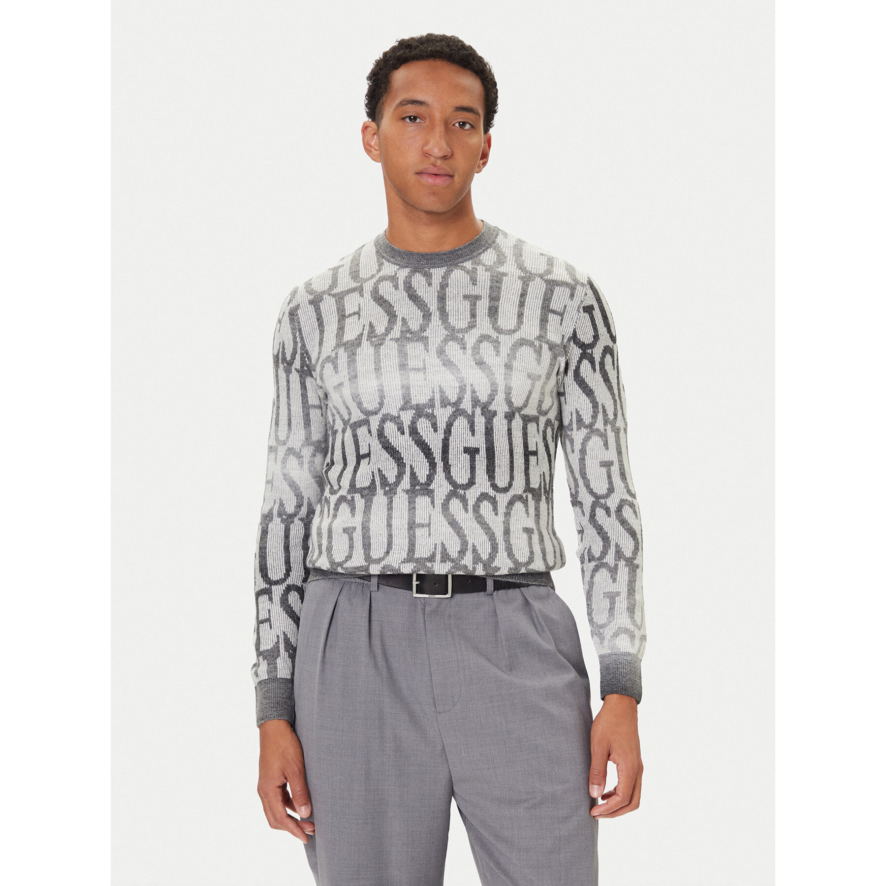 Guess Pullover M5BR24 Z0500 Grau Regular Fit