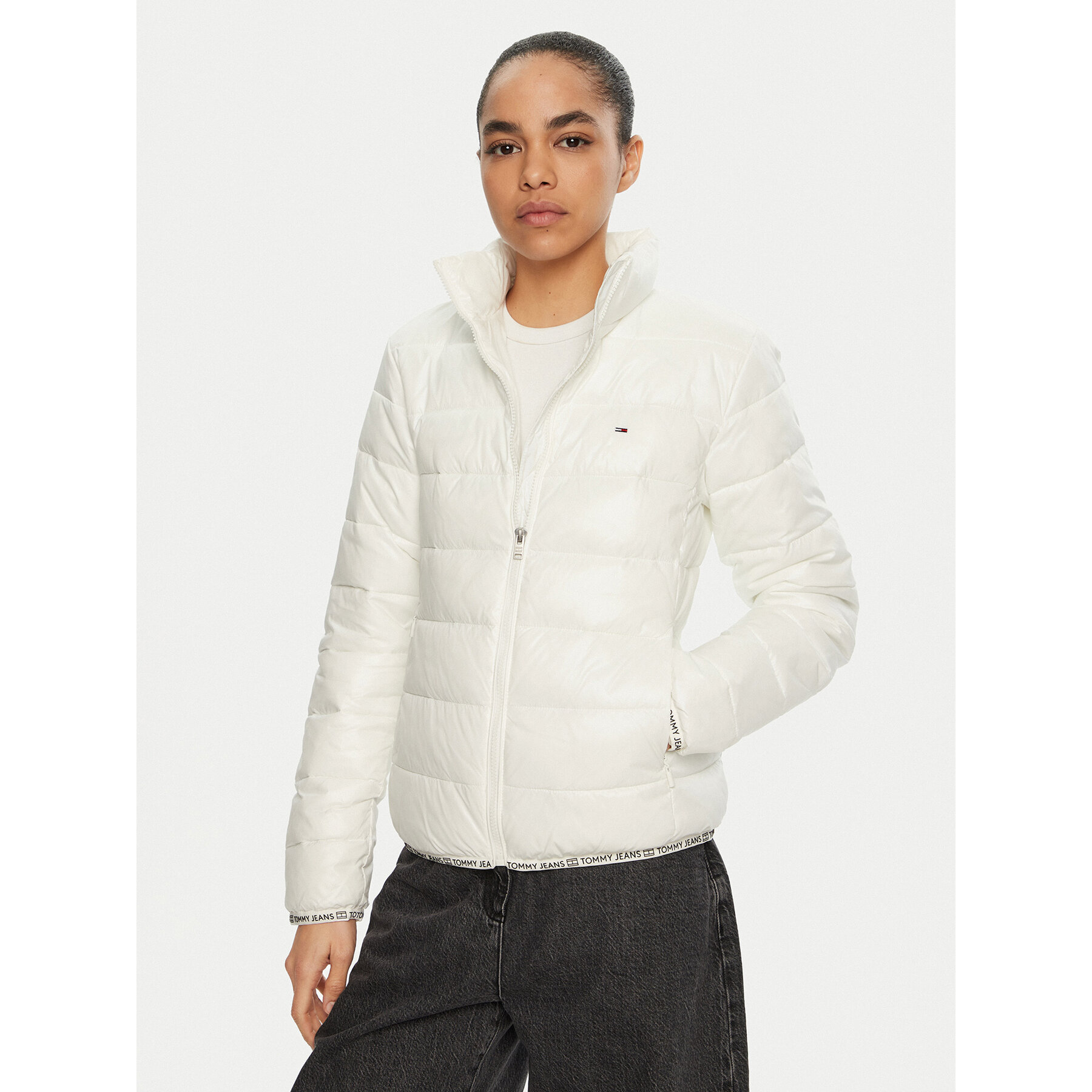 Tommy Jeans Winterjacke Essential DW0DW19312 Écru Regular Fit