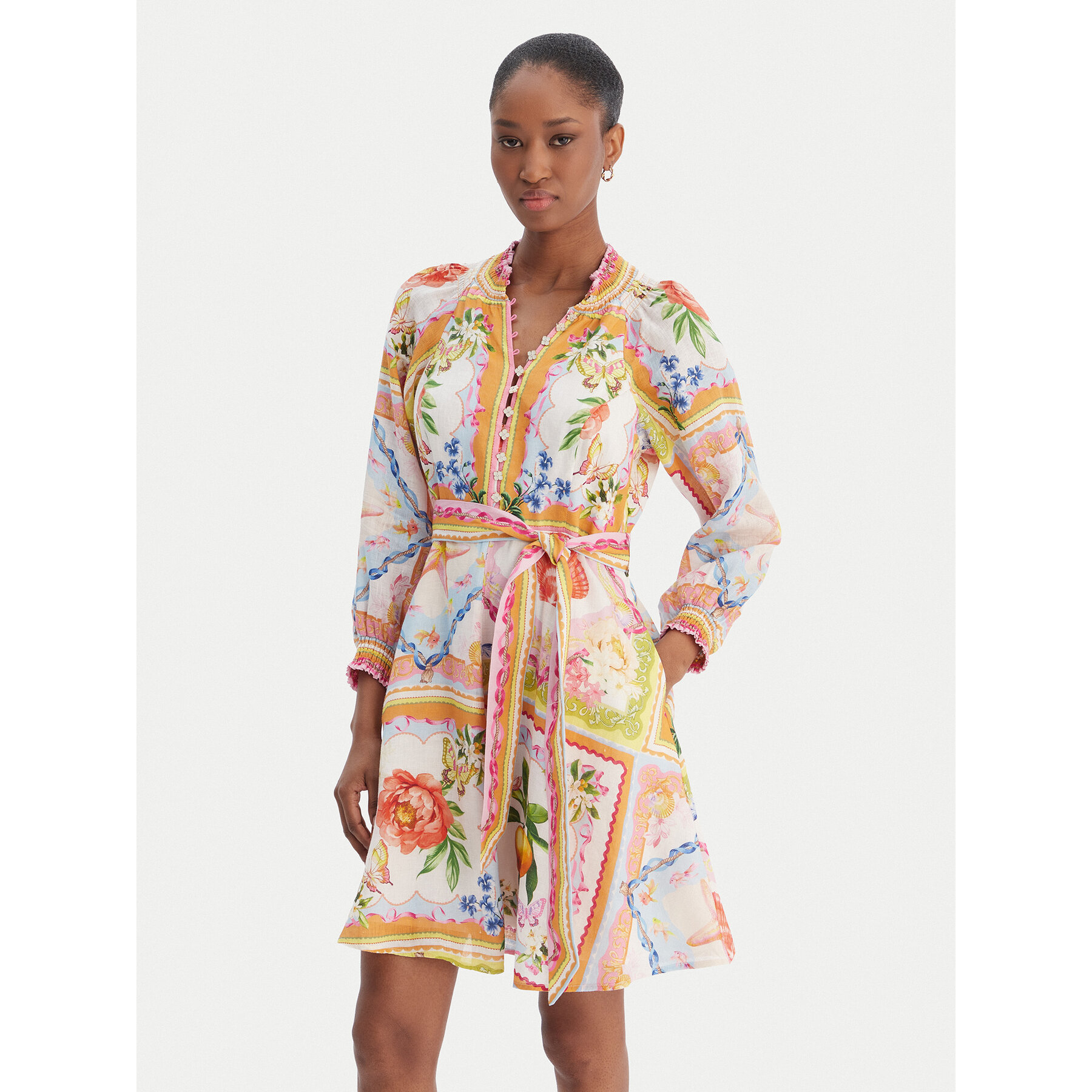 Hale Bob Sommerkleid with linen Lakelynn 5YXP674A Bunt Regular Fit
