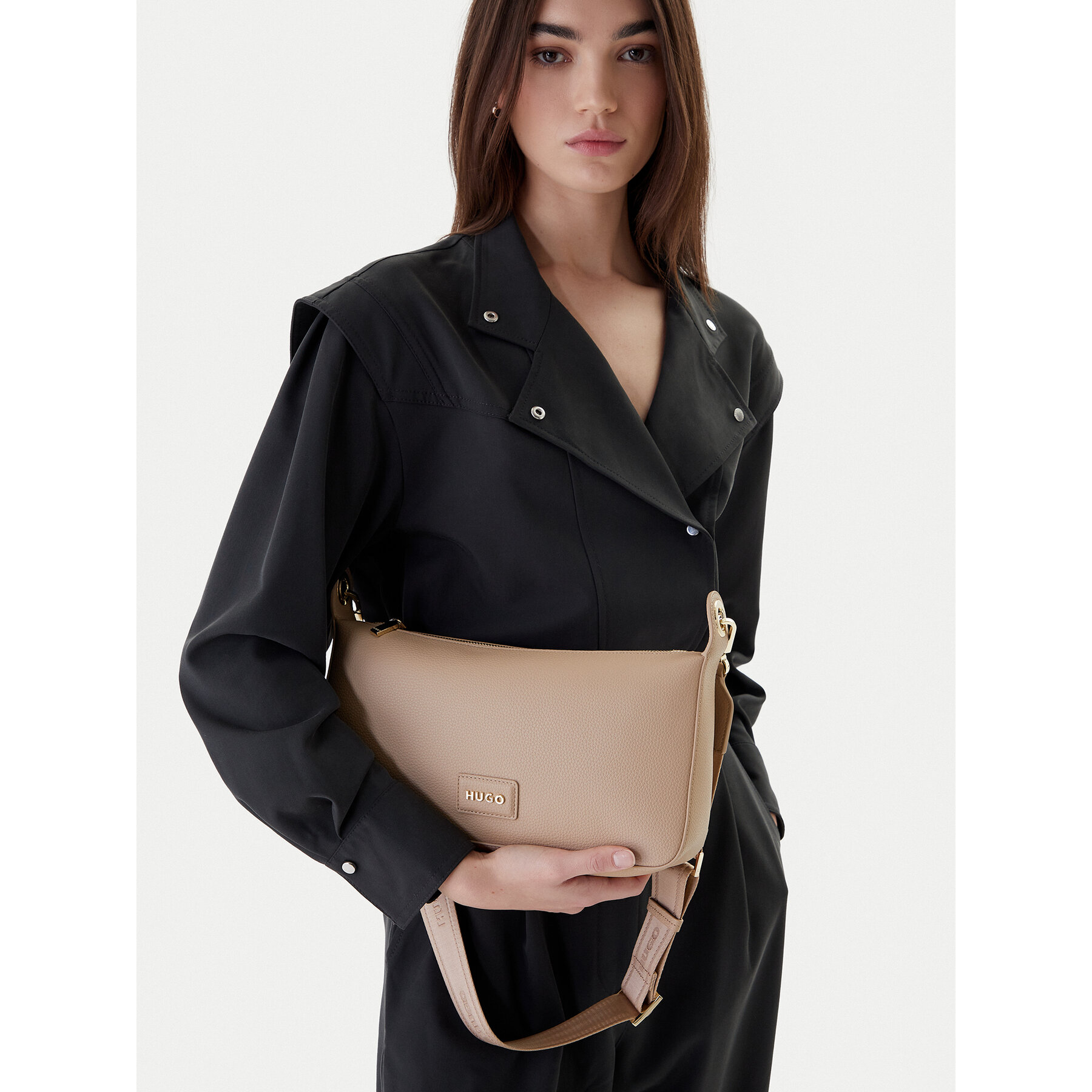 Дамска чанта HUGO 50557850 Кафяв