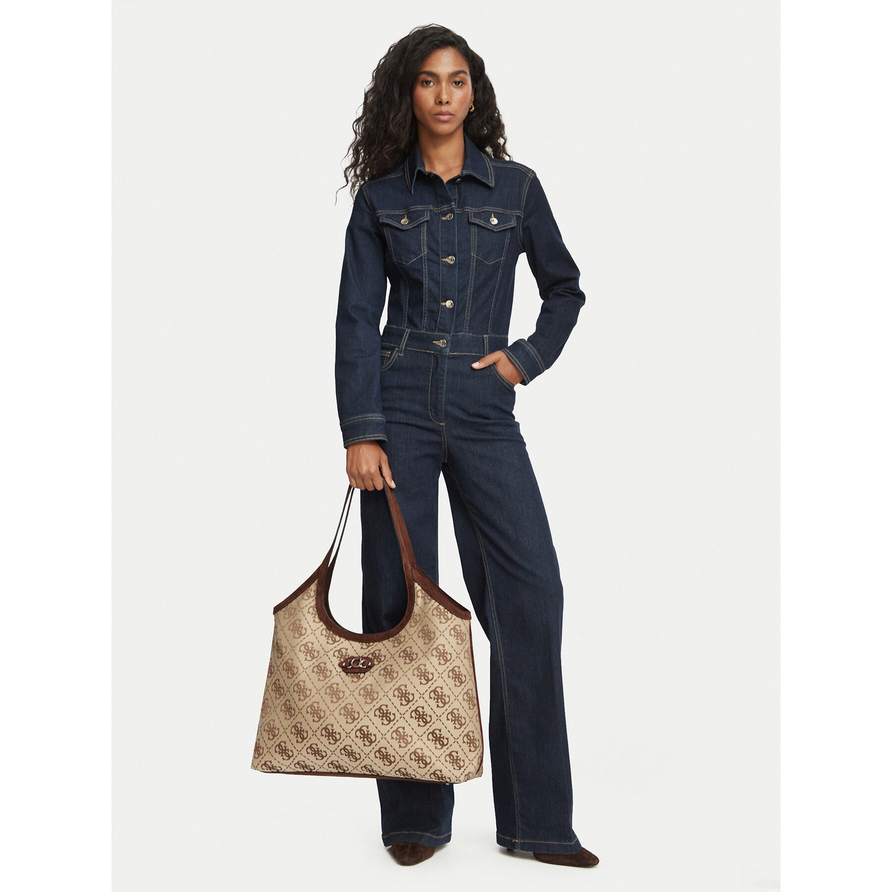 Torbica Guess Samantha Travel TWLB23 13010 Tamno bež