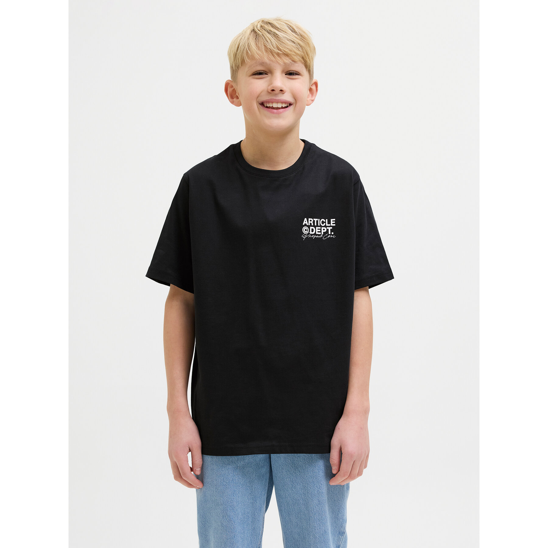 Jack & Jones Junior Jack & Jones Junior T-Shirt Dynamic Dust 12274677 Μαύρο Loose Fit